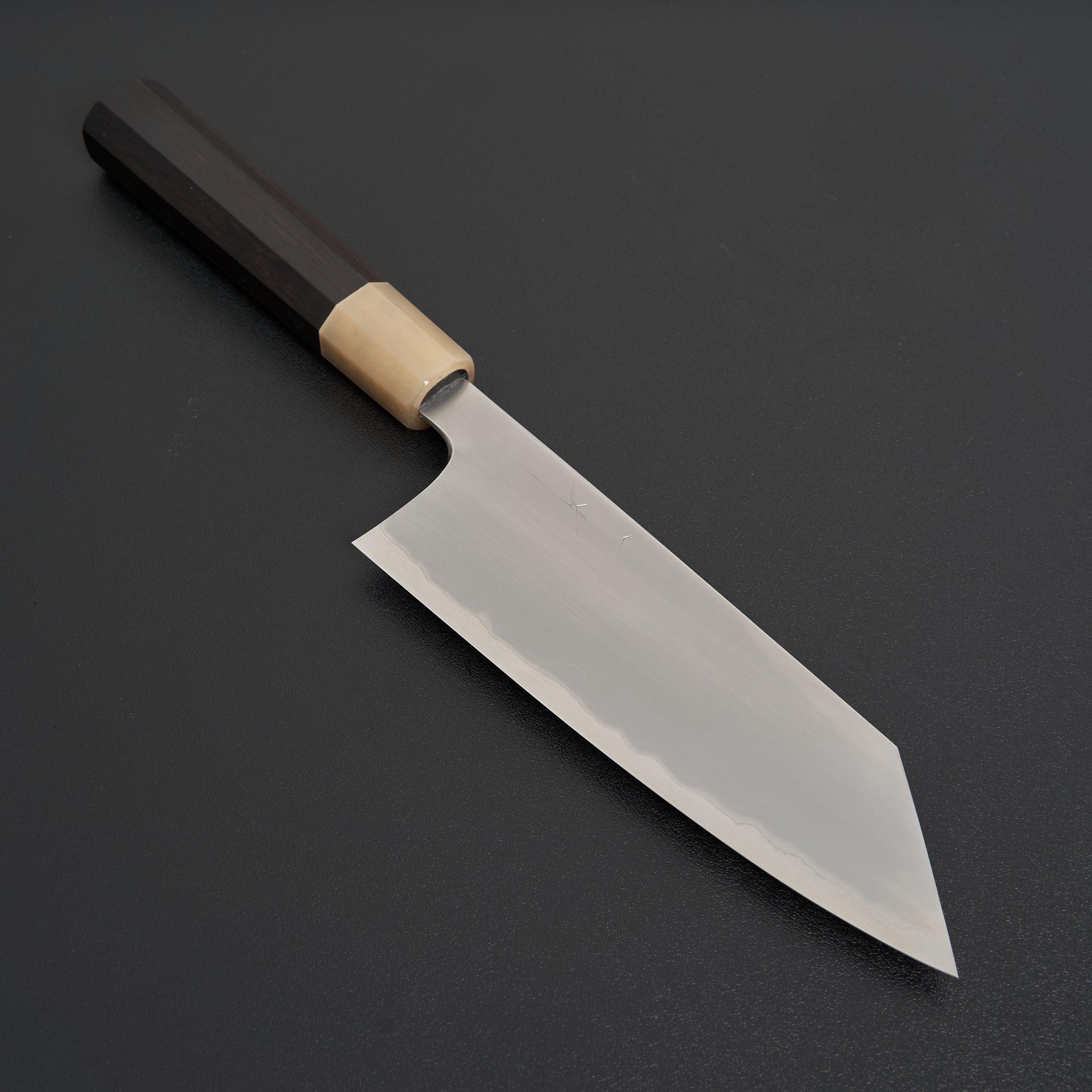 Hitohira Togashi White #1 Stainless Clad Kasumi Bunka 180mm Ebony Handle-Knife-Hitohira-Carbon Knife Co
