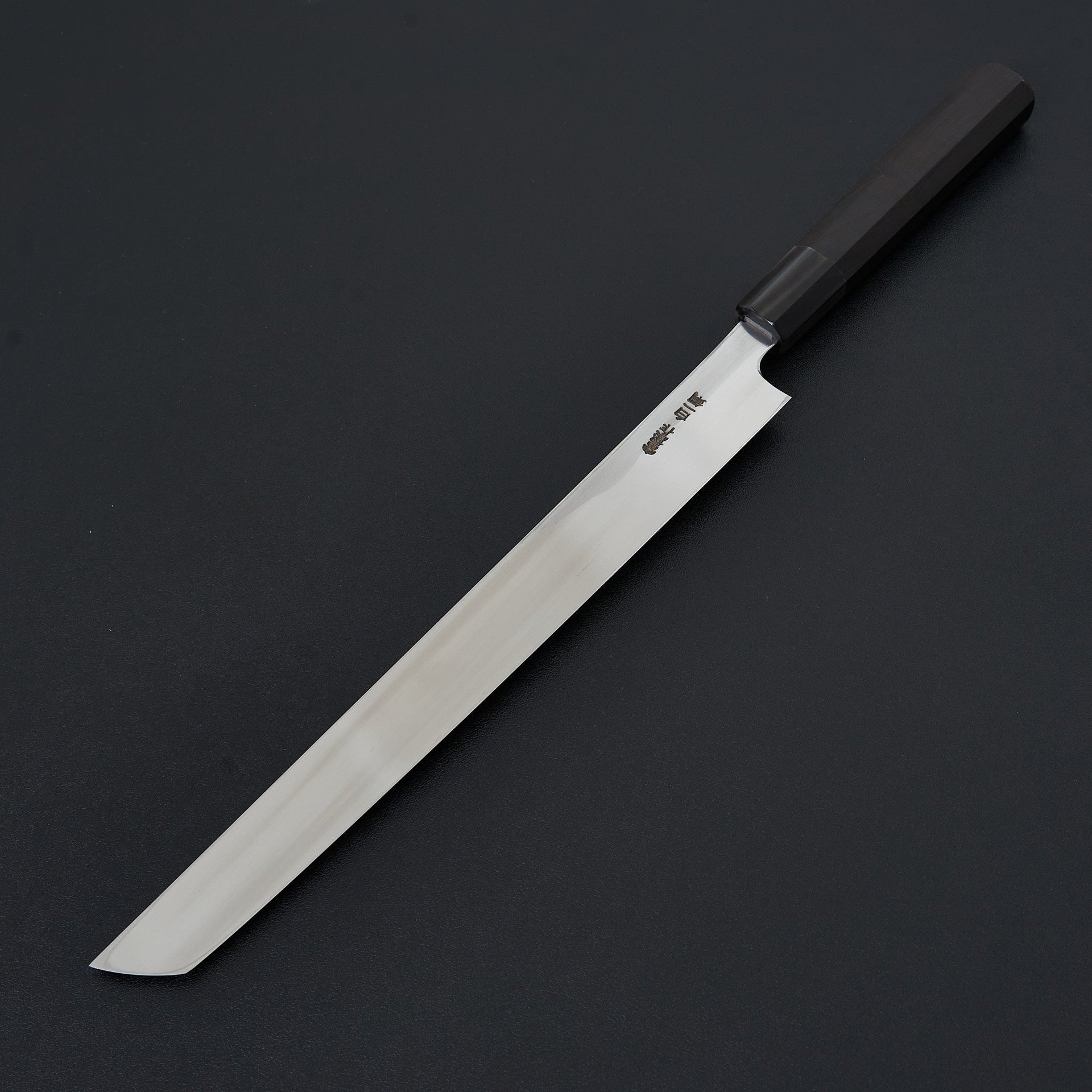Hitohira Togashi White #1 Yanagi Sakimaru 300mm Ebony Handle (Saya)-Knife-Hitohira-Carbon Knife Co
