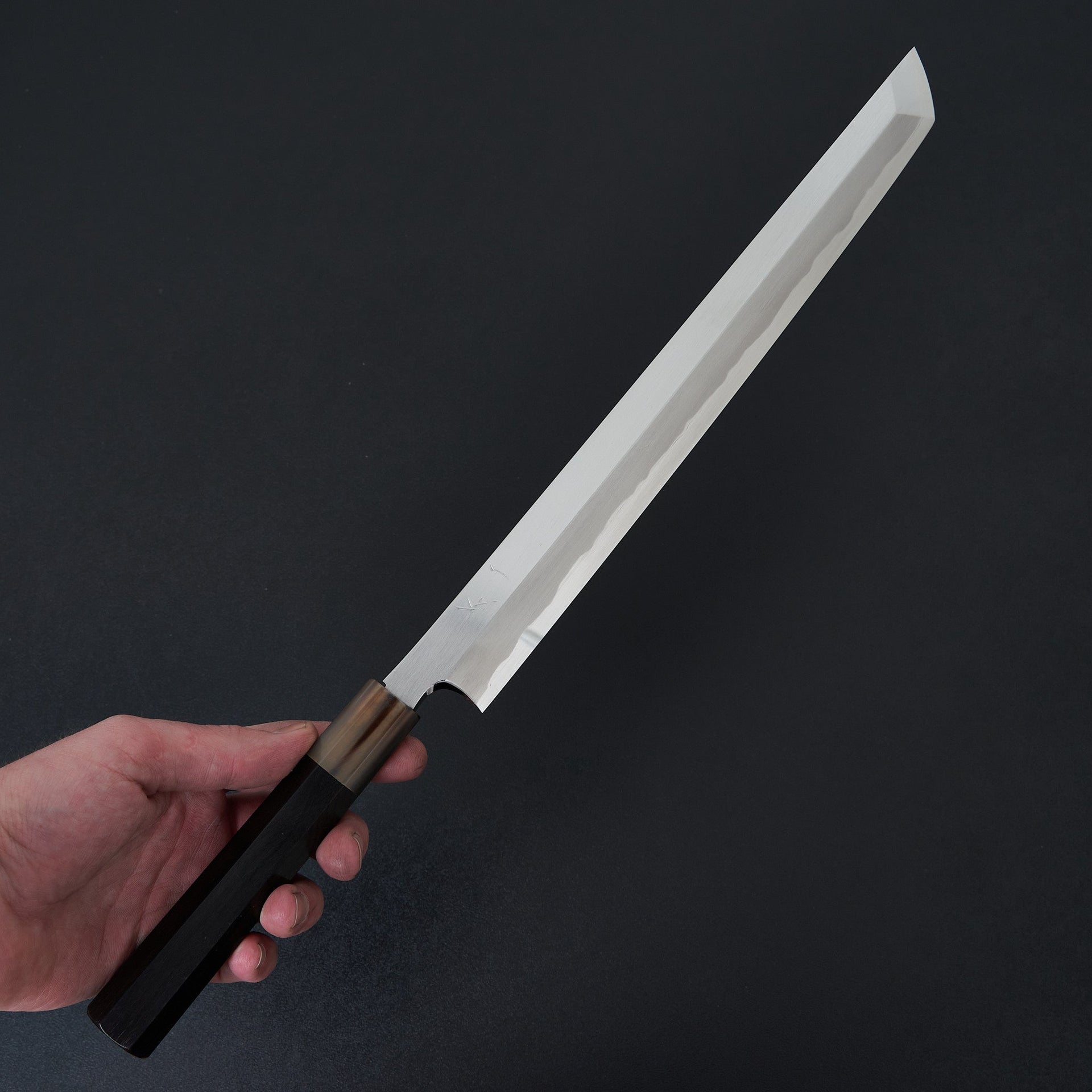 Hitohira Togashi White #1 Yanagi Sakimaru 300mm Ebony Handle (Saya)-Knife-Hitohira-Carbon Knife Co