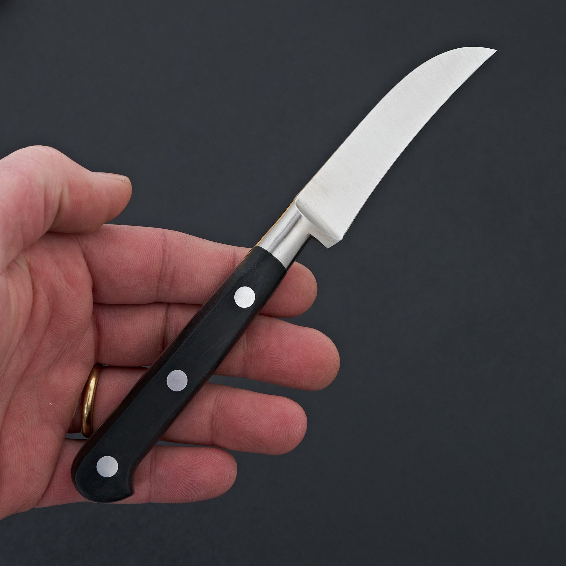K Sabatier Authentique 4" Birds Beak Paring Knife Stainless-Knife-K Sabatier-Carbon Knife Co