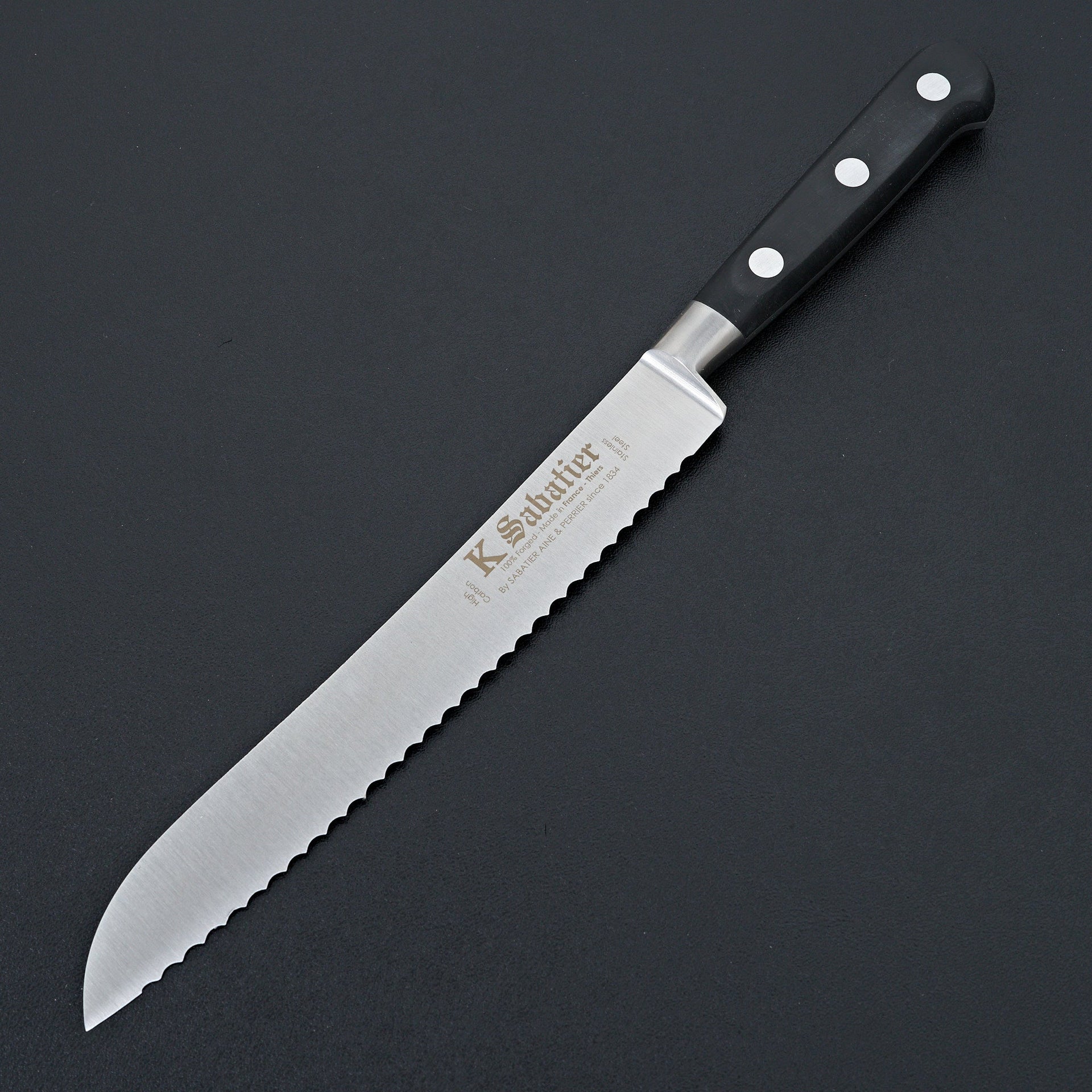 K Sabatier Authentique 8" Bread Knife Stainless-Knife-K Sabatier-Carbon Knife Co