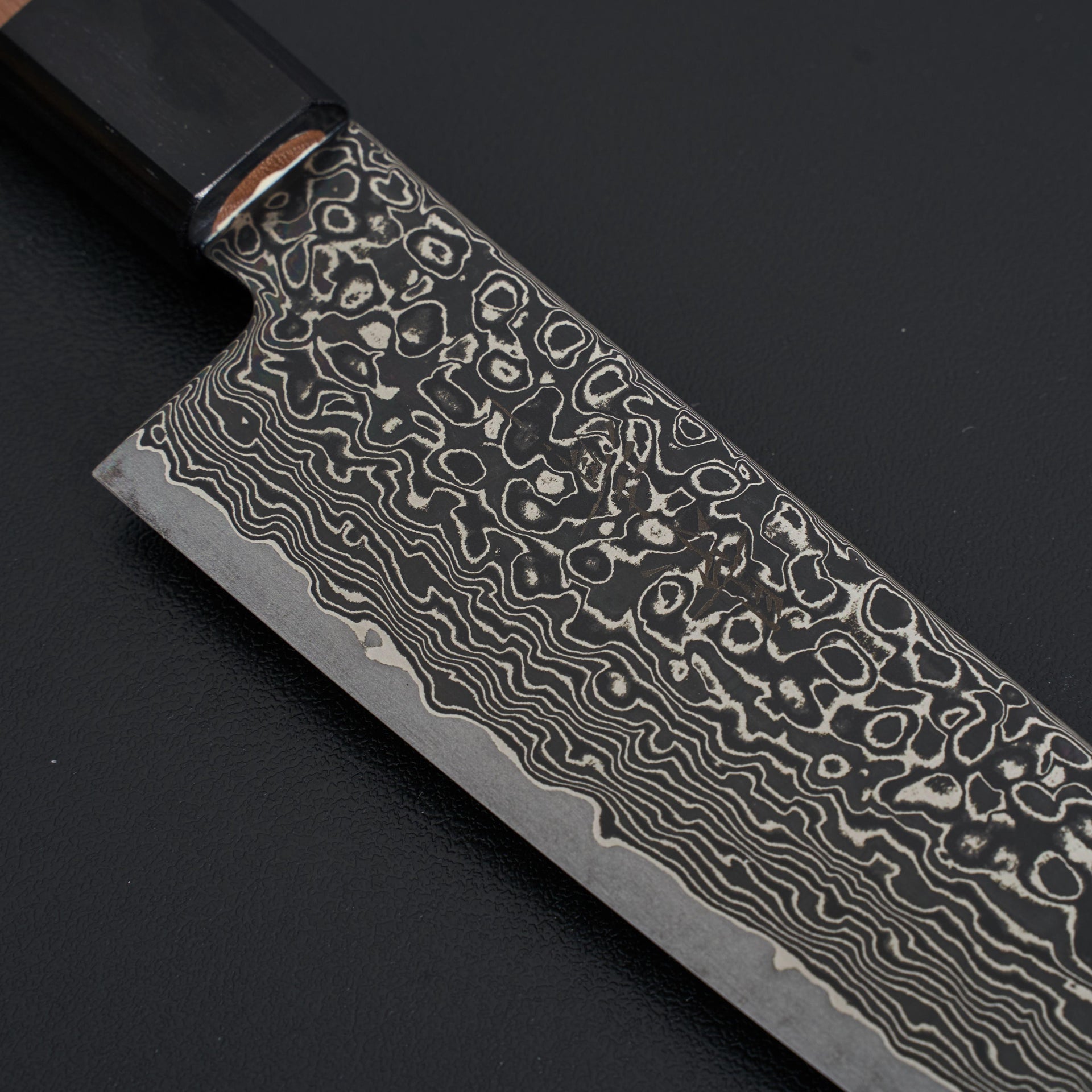 Kagekiyo ZA-18 Black Damascus Santoku 180mm-Kagekiyo-Carbon Knife Co
