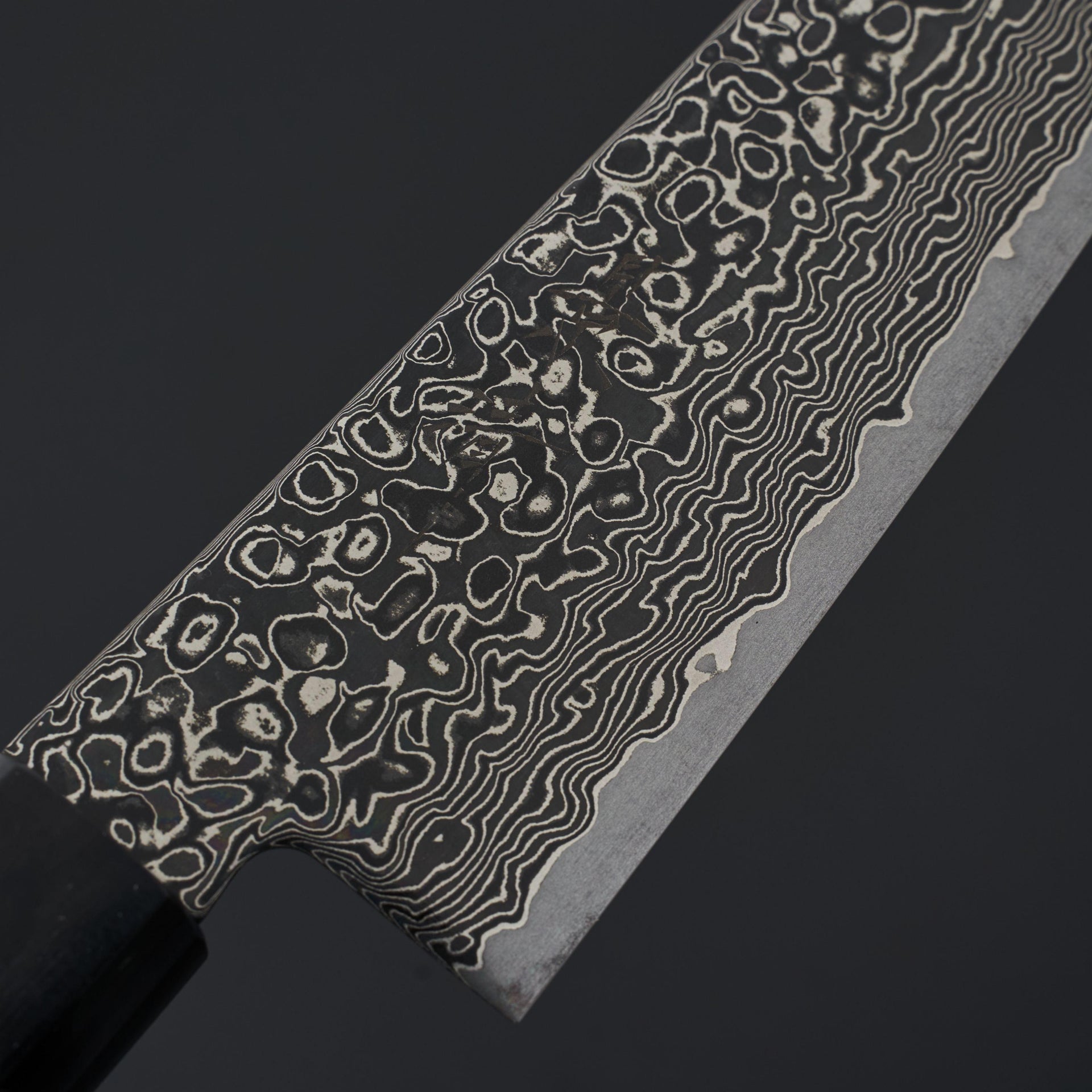 Kagekiyo ZA-18 Black Damascus Santoku 180mm-Kagekiyo-Carbon Knife Co