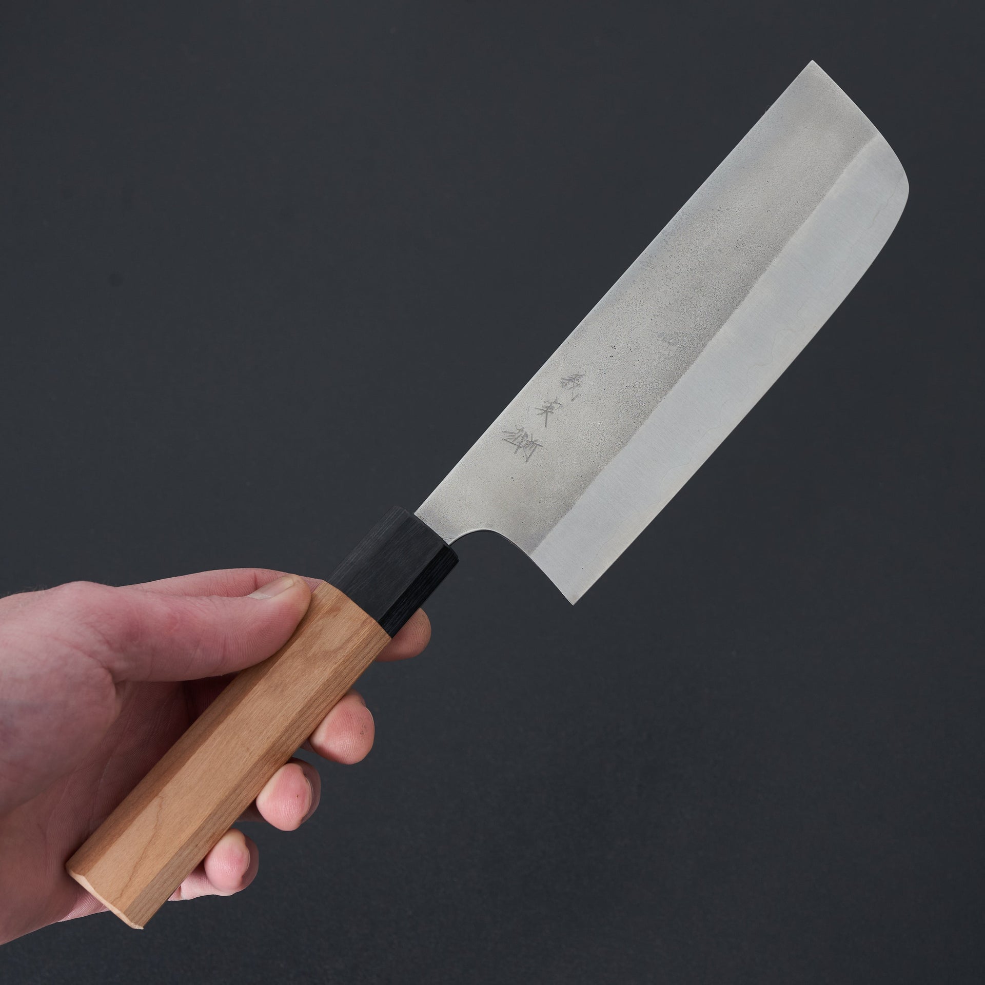 Kato AS Nashiji Cherry Handle Nakiri 165mm-Knife-Yoshimi Kato-Carbon Knife Co