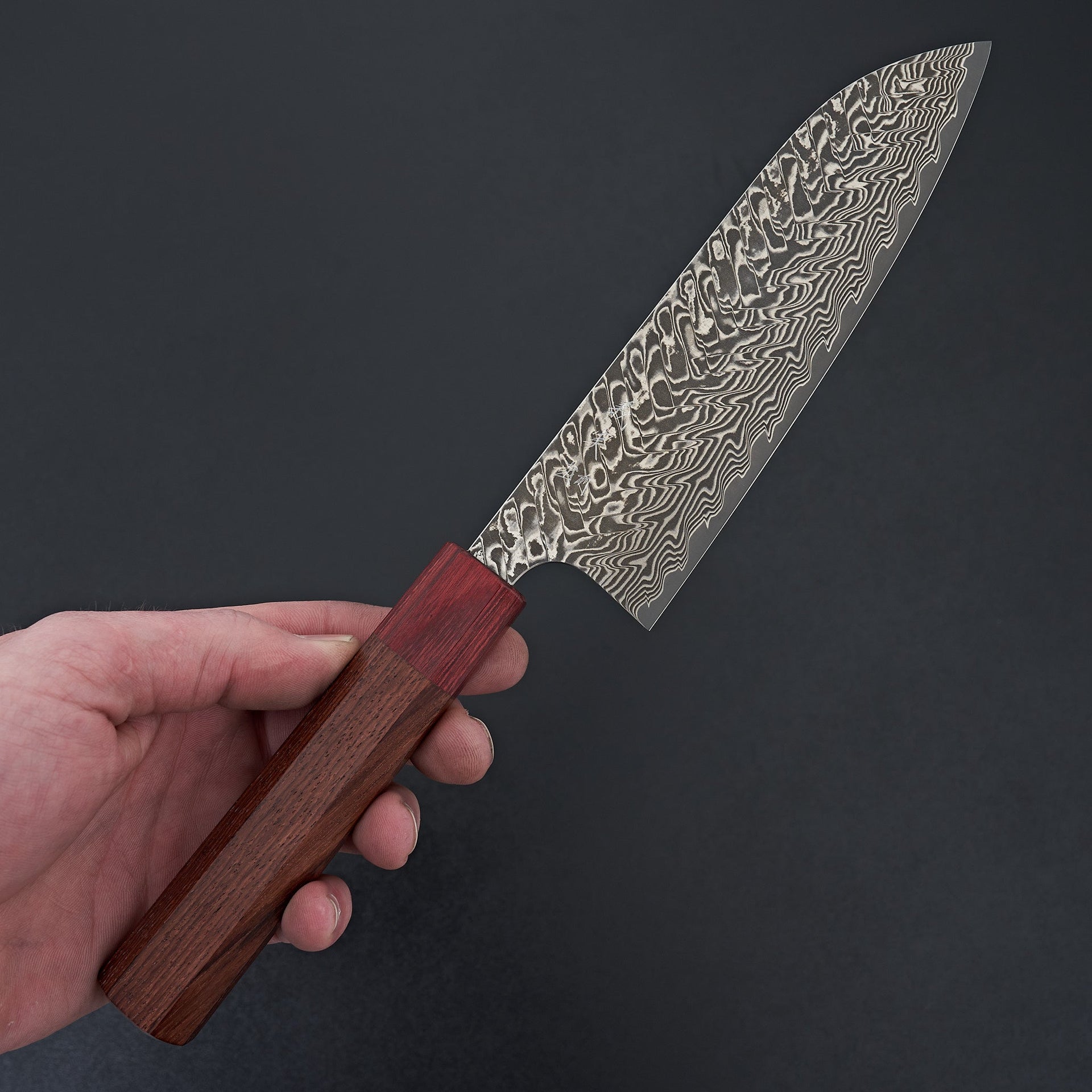 Kato SG2 Damascus Santoku 165mm-Knife-Yoshimi Kato-Carbon Knife Co