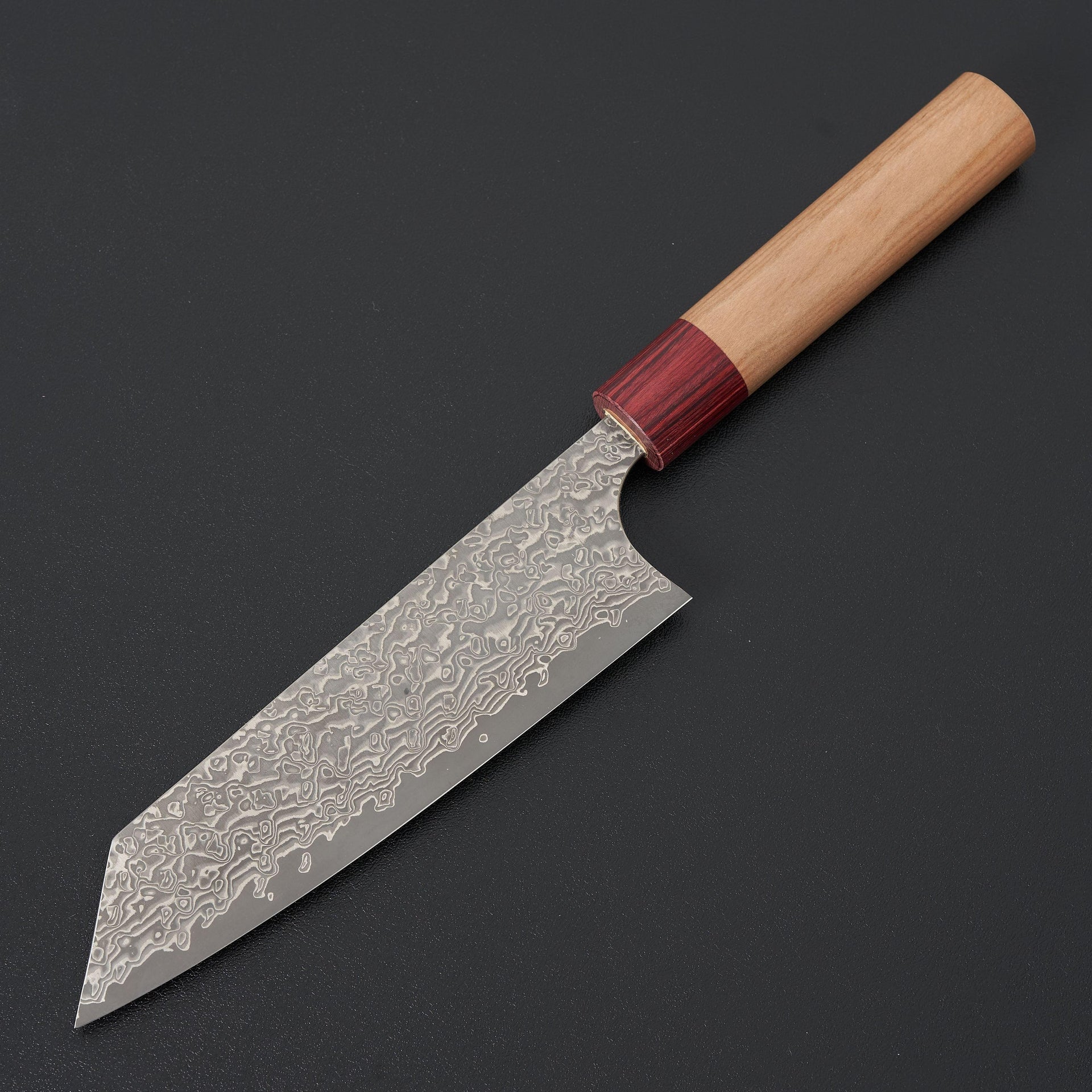 Kato VG10 Cherry Handle Nickel Damascus Bunka 165mm-Knife-Yoshimi Kato-Carbon Knife Co