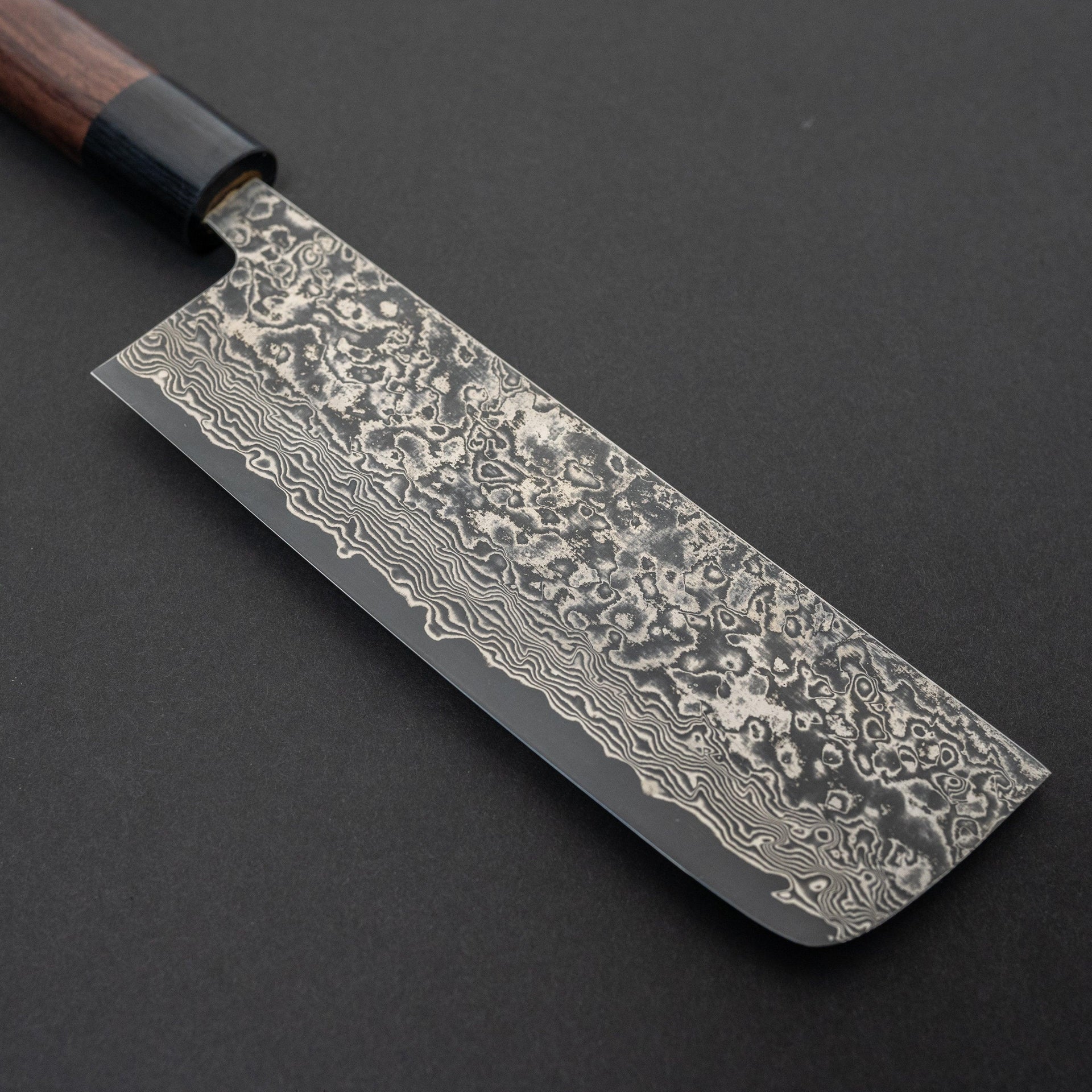 Kato VG10 Nickel Damascus Nakiri 165mm-Knife-Yoshimi Kato-Carbon Knife Co