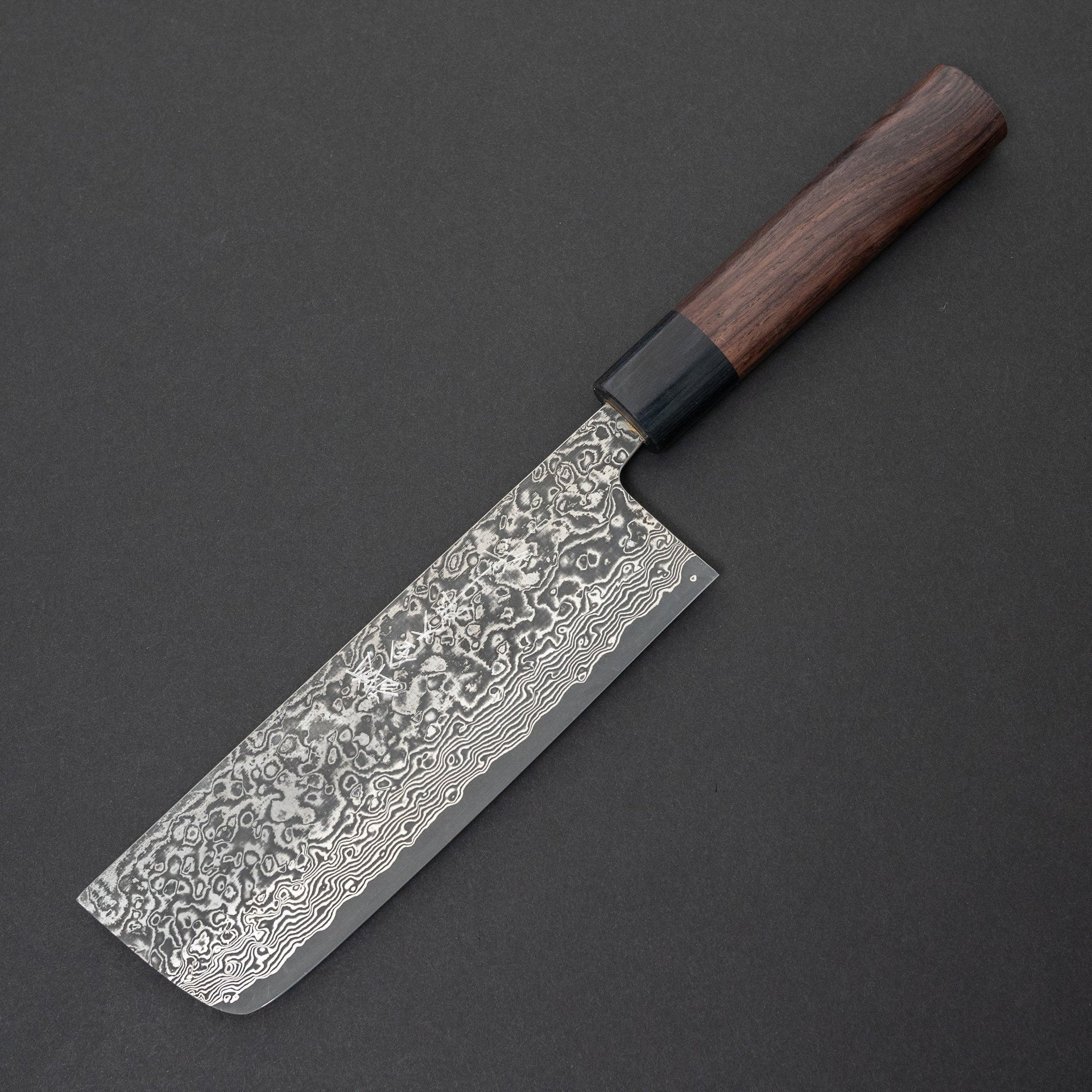 Kato VG10 Nickel Damascus Nakiri 165mm-Knife-Yoshimi Kato-Carbon Knife Co