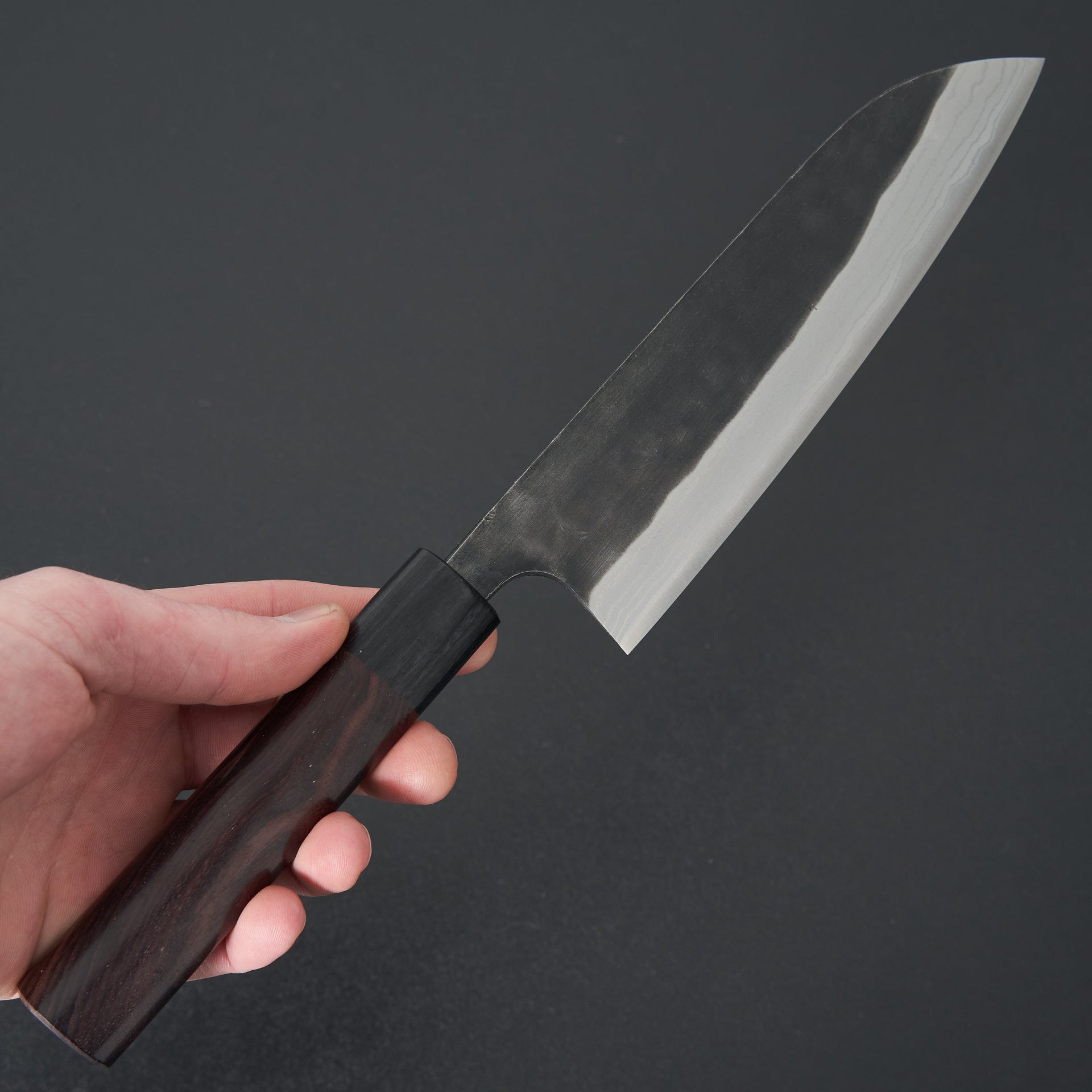 Katsushige Anryu Kurouchi Damascus White #2 Santoku 165mm-Knife-Katsushige Anryu-Carbon Knife Co