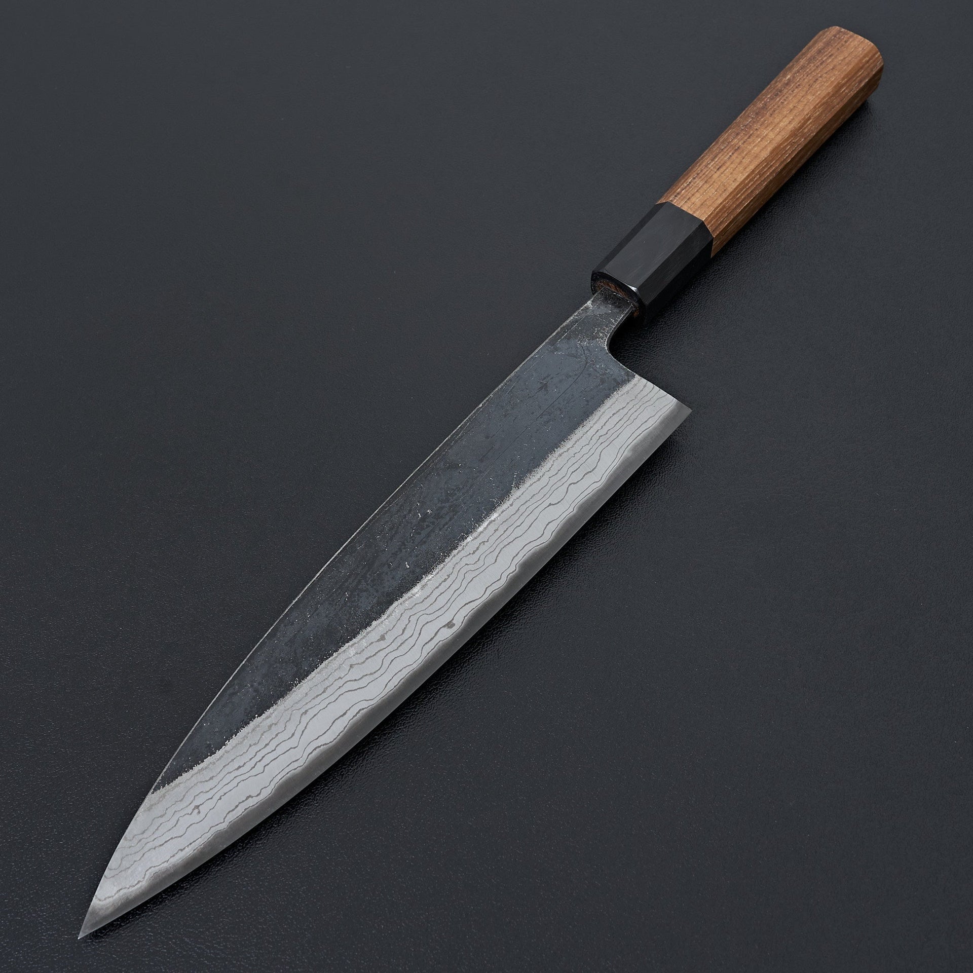 Kumokage Blue #2 Kurouchi Damascus Gyuto 210mm-Knife-Hatsukokoro-Carbon Knife Co