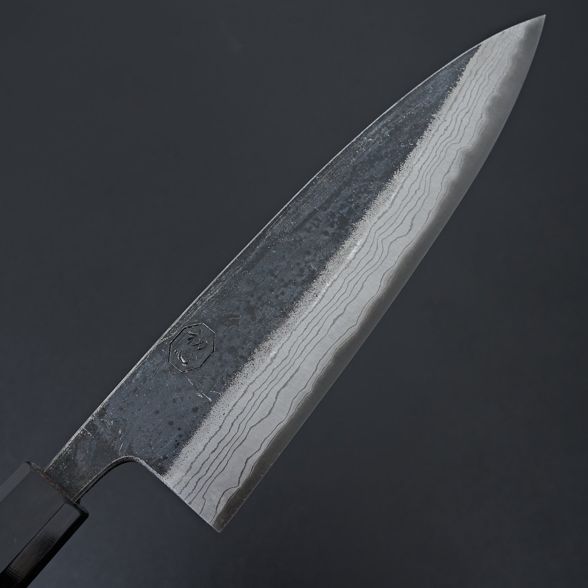 Kumokage Blue #2 Kurouchi Damascus Gyuto 210mm-Knife-Hatsukokoro-Carbon Knife Co