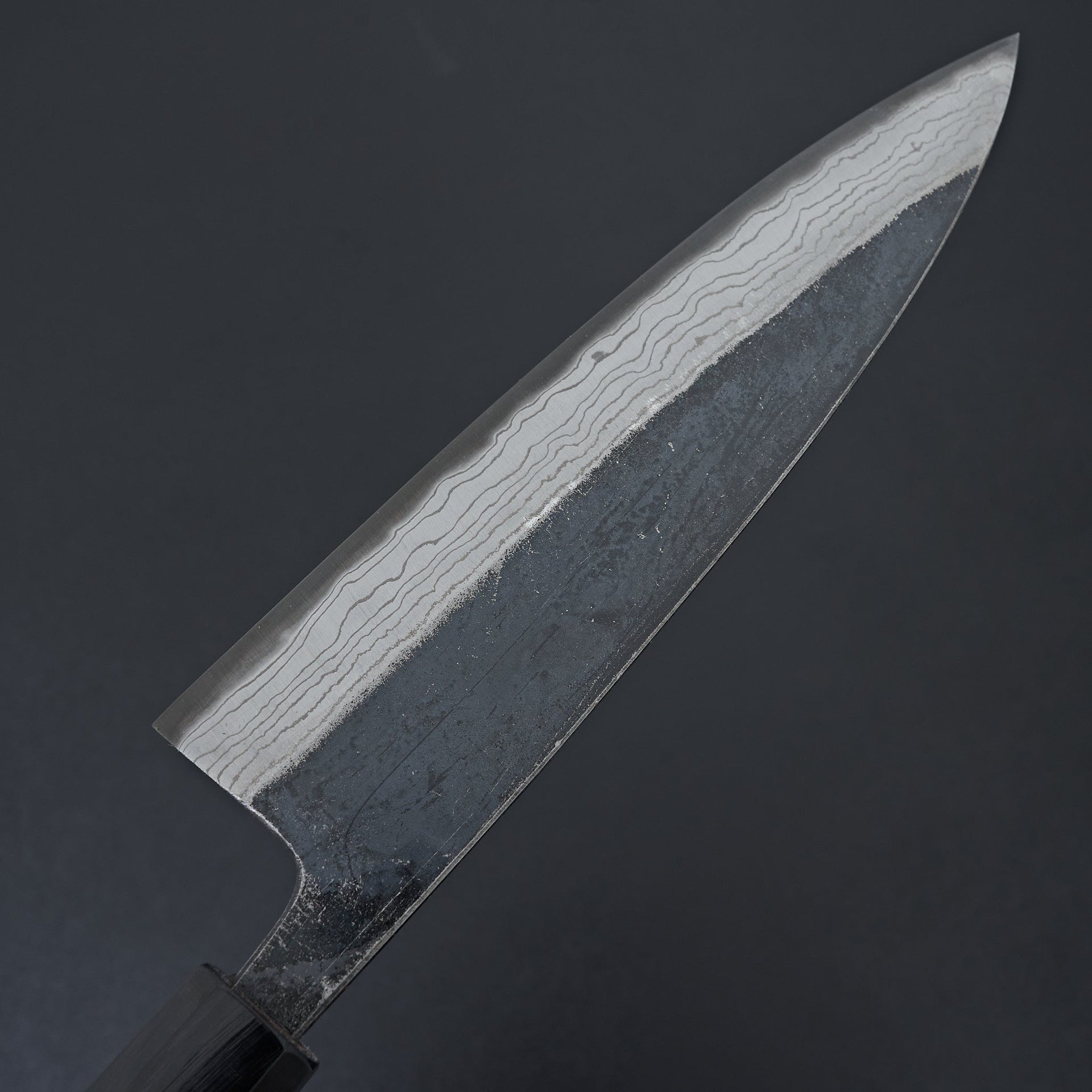 Kumokage Blue #2 Kurouchi Damascus Gyuto 210mm-Knife-Hatsukokoro-Carbon Knife Co