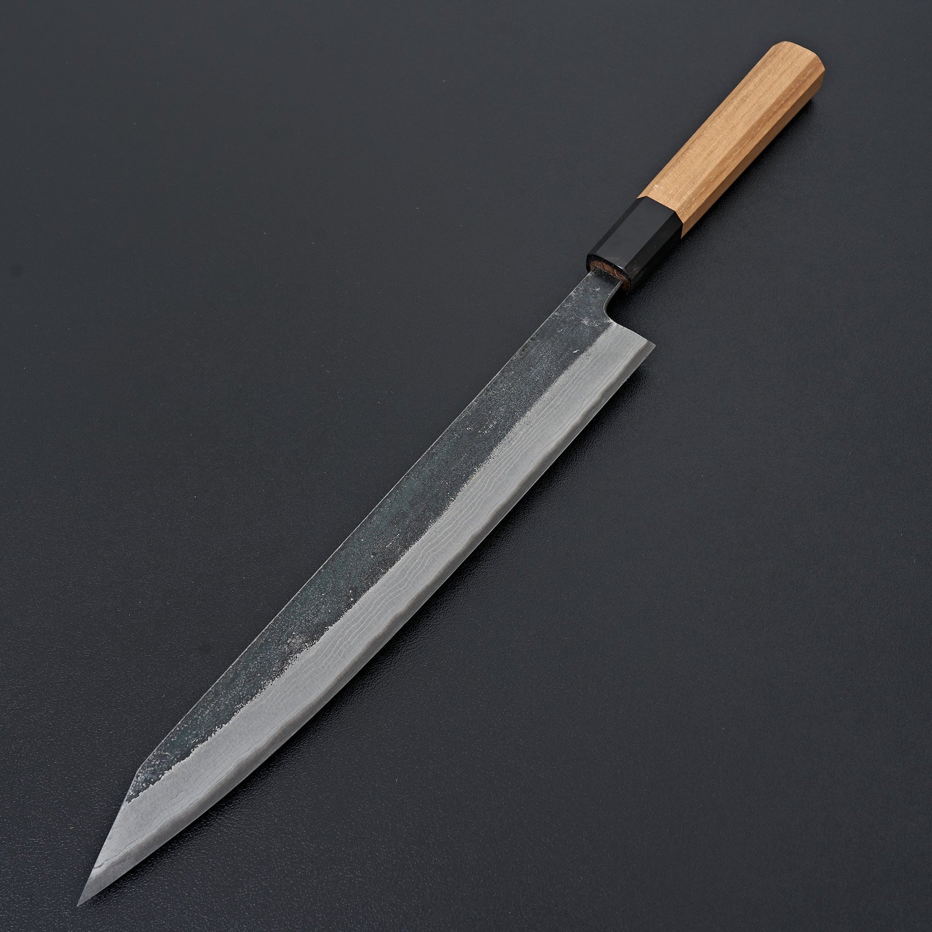 Kumokage Blue #2 Kurouchi Damascus Kiritsuke Sujihiki 250mm-Knife-Hatsukokoro-Carbon Knife Co
