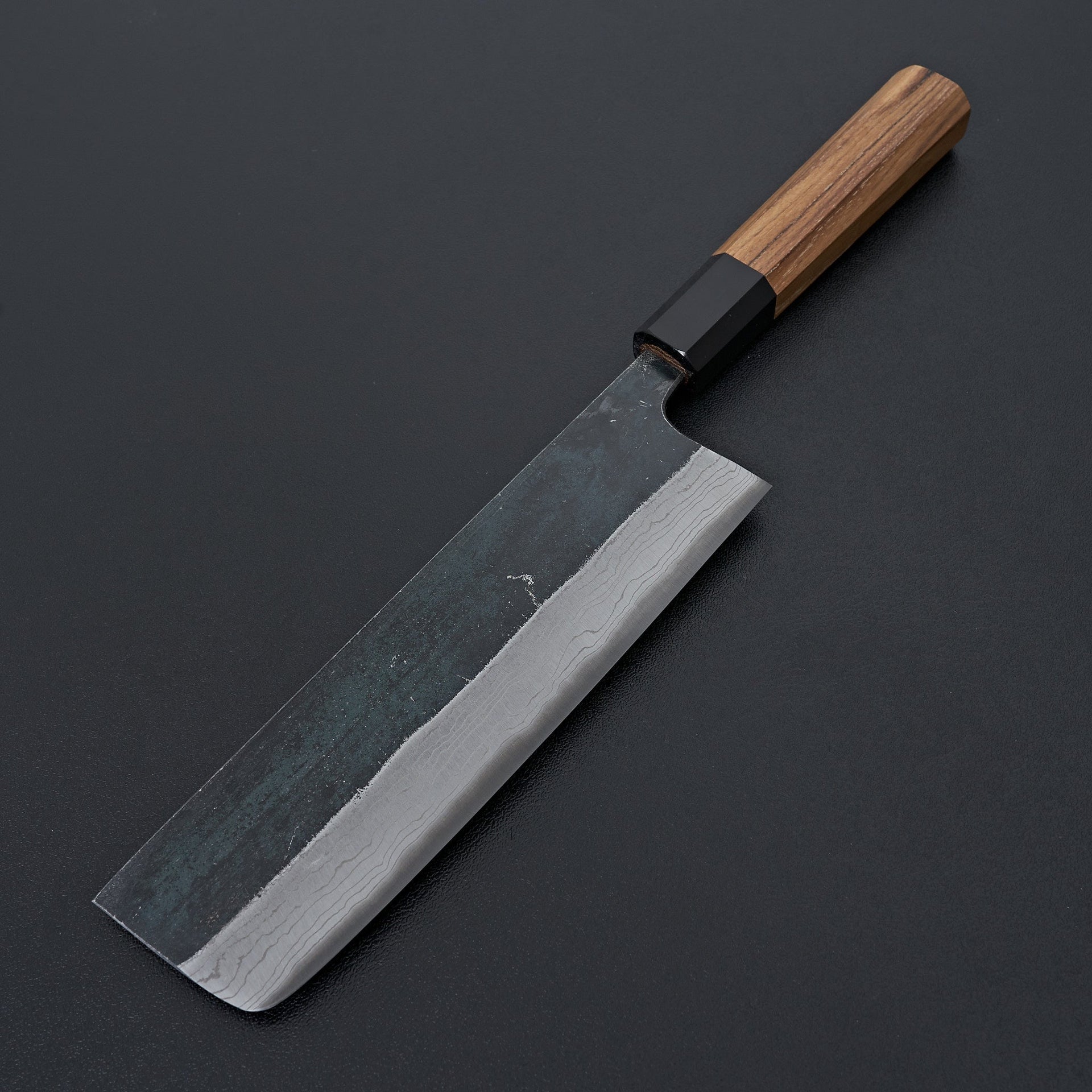Kumokage Blue #2 Kurouchi Damascus Nakiri 165mm-Knife-Hatsukokoro-Carbon Knife Co