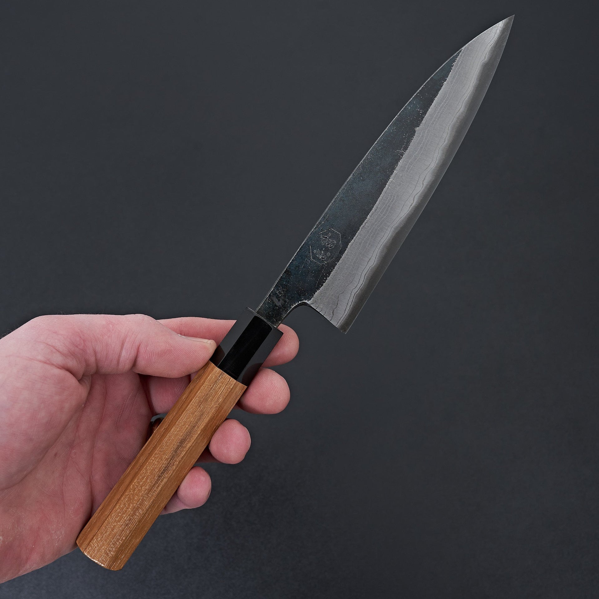 Kumokage Blue #2 Kurouchi Damascus Petty 150mm-Knife-Hatsukokoro-Carbon Knife Co