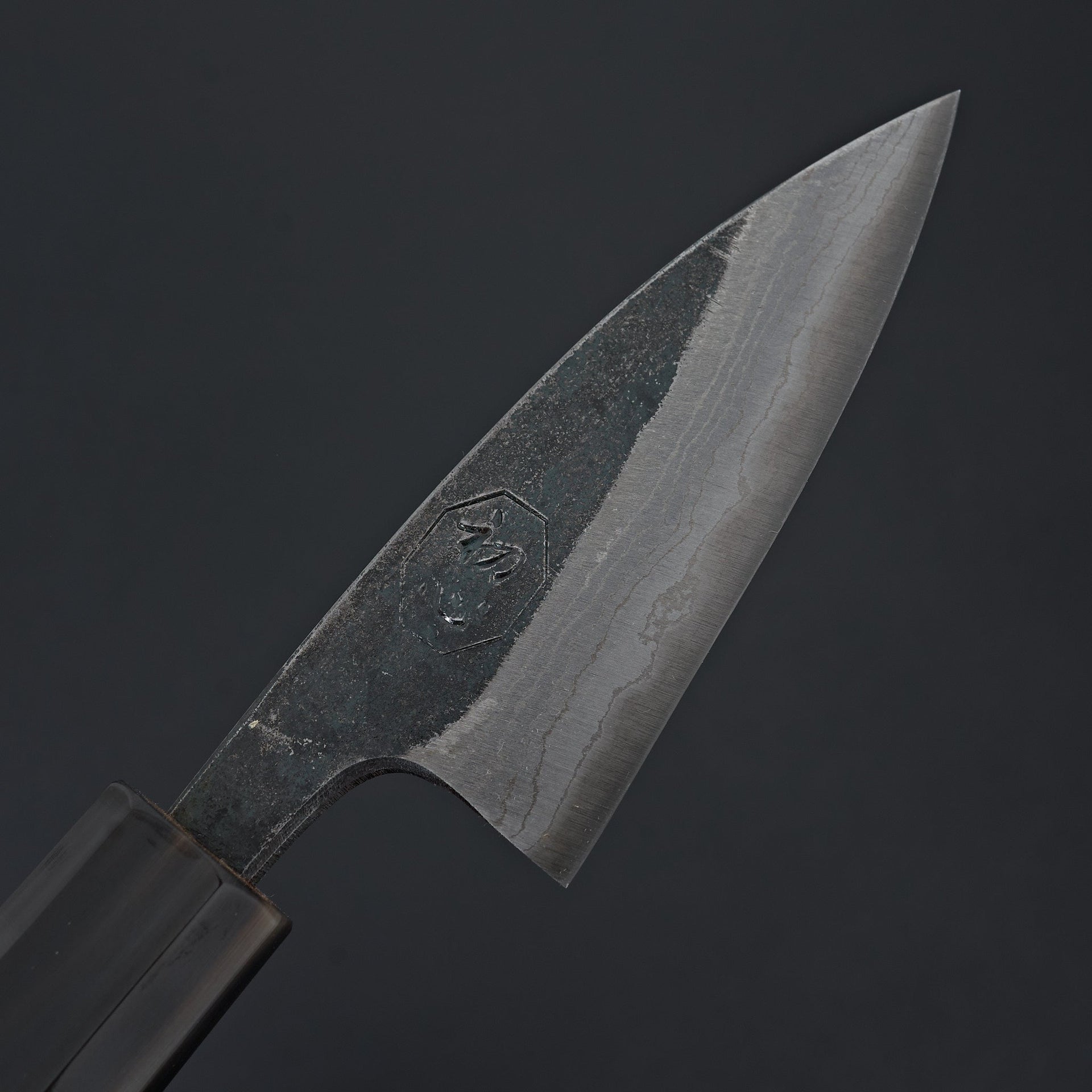 Kumokage Blue #2 Kurouchi Damascus Petty 80mm-Knife-Hatsukokoro-Carbon Knife Co