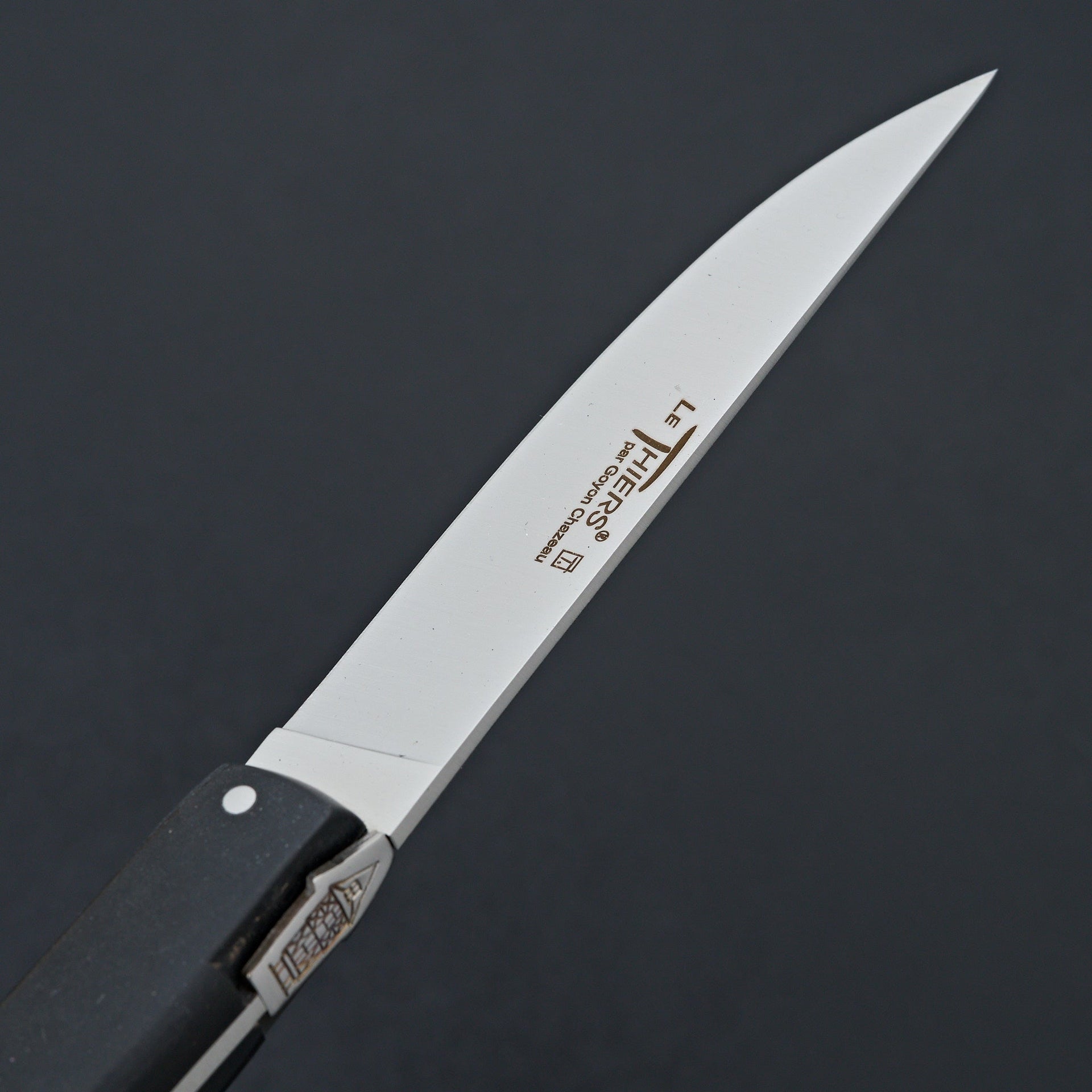 Le Thiers Chateau De Pirou Black Paperstone 6 Piece Table Knife Set-Knife-K Sabatier-Carbon Knife Co