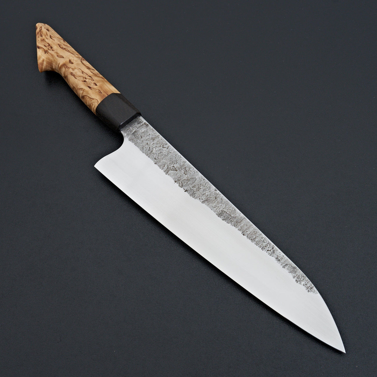 Lew Griffin S-Grind Curly Birchwood Gyuto 231mm-Knife-Lew Griffin-Carbon Knife Co