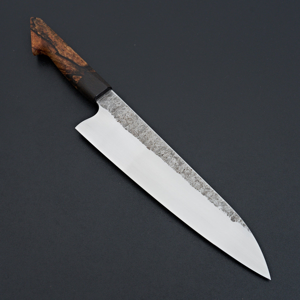 Lew Griffin S-Grind Spalted Birch Gyuto 230mm-Knife-Lew Griffin-Carbon Knife Co
