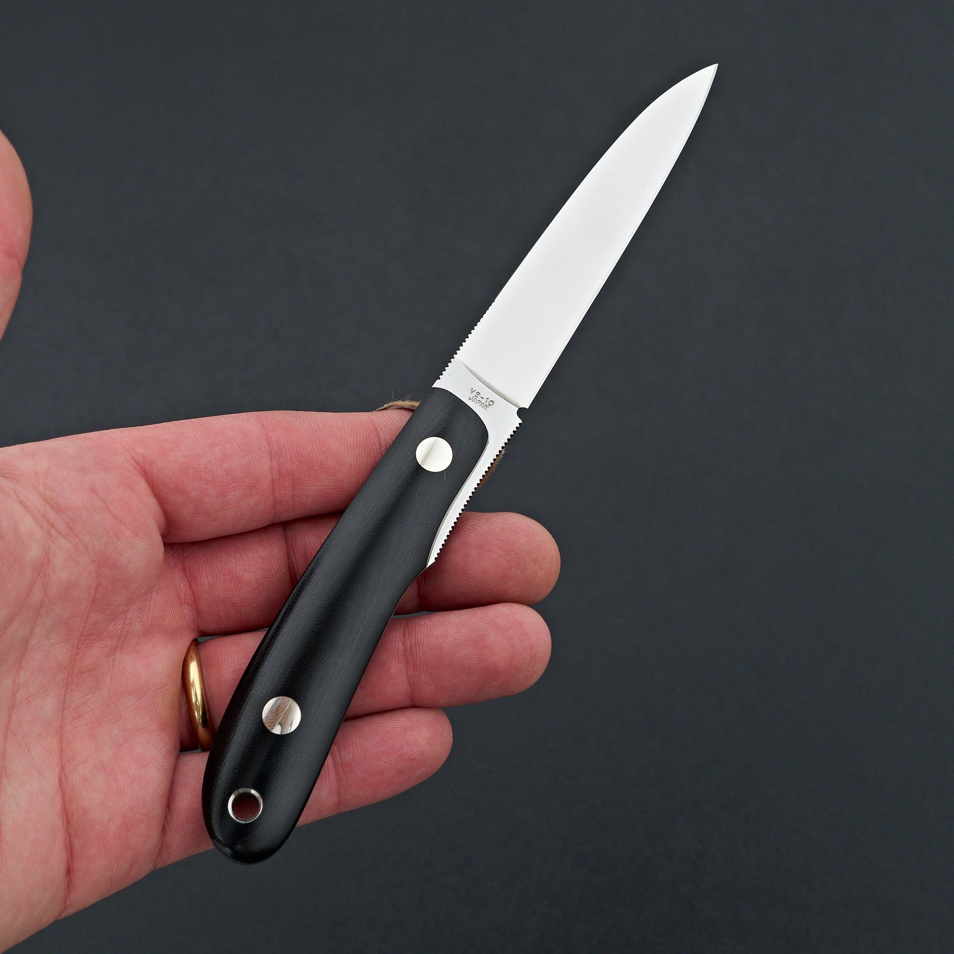 MOKI Banff Fixed Blade Linen Micarta Handle (Long)-Knife-Carbon Knife Co-Carbon Knife Co