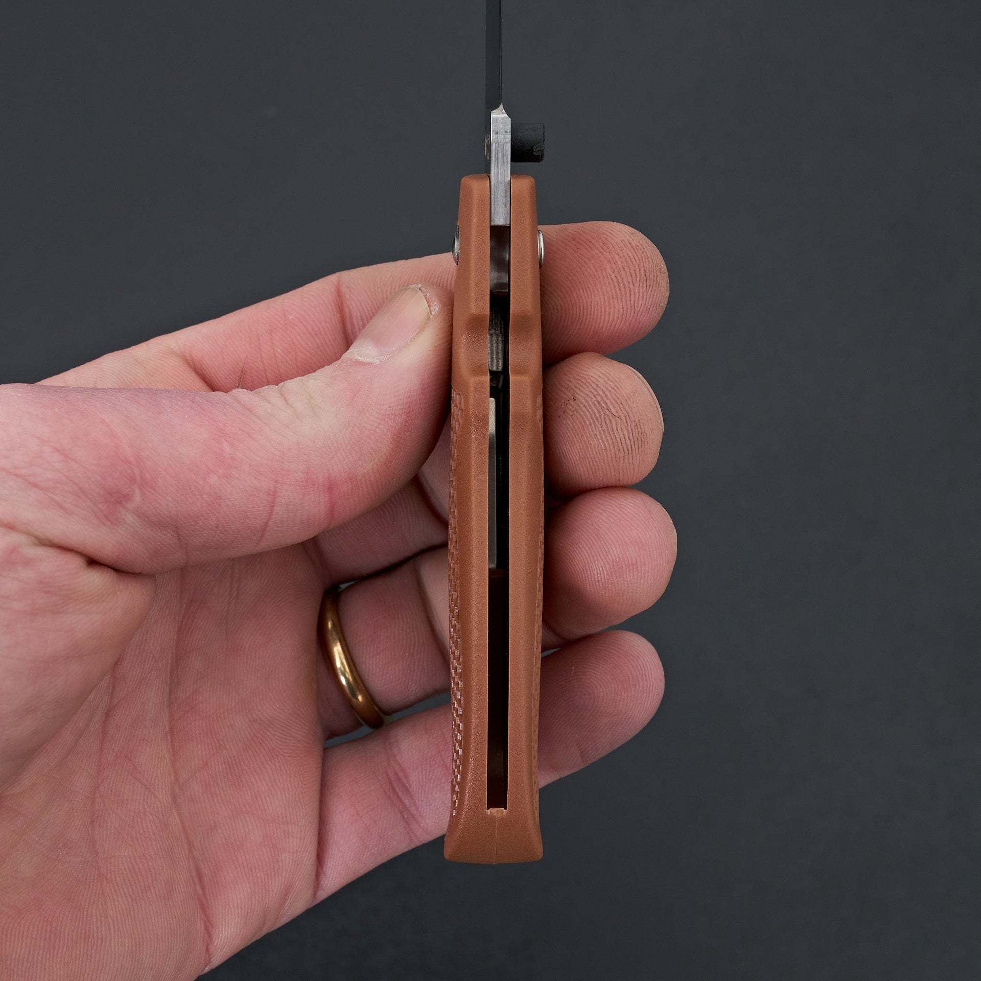 MOKI Coupe Folding Knife Grilon Handle (Cocoa Brown)-Knife-Carbon Knife Co-Carbon Knife Co