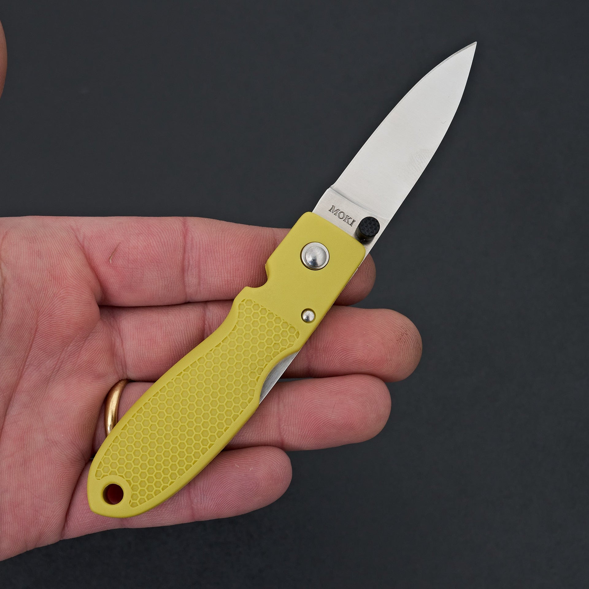 MOKI Coupe Folding Knife Grilon Handle (Mustard Yellow)-Knife-Carbon Knife Co-Carbon Knife Co
