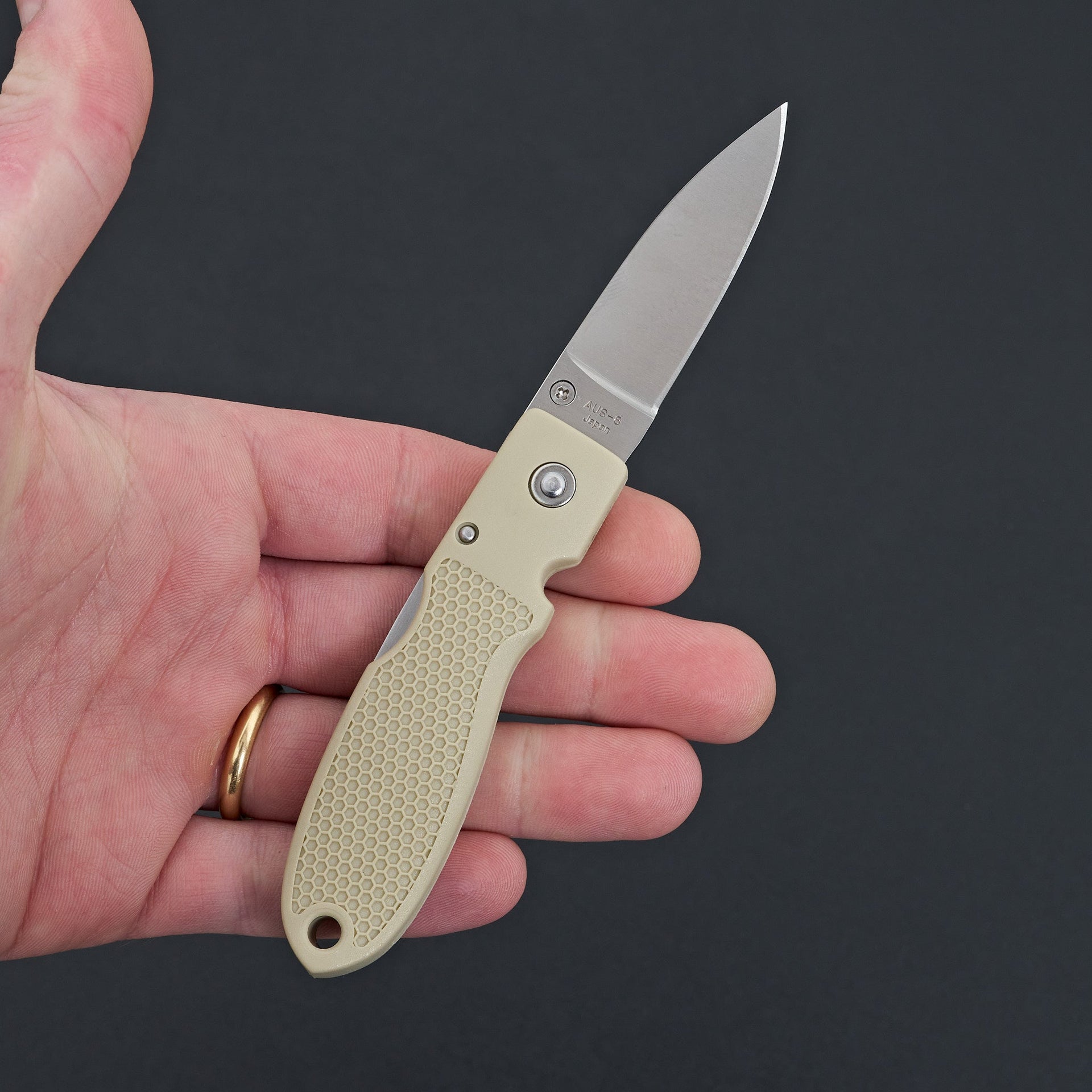 MOKI Coupe Folding Knife Grilon Handle (Sand Beige)-Knife-Carbon Knife Co-Carbon Knife Co