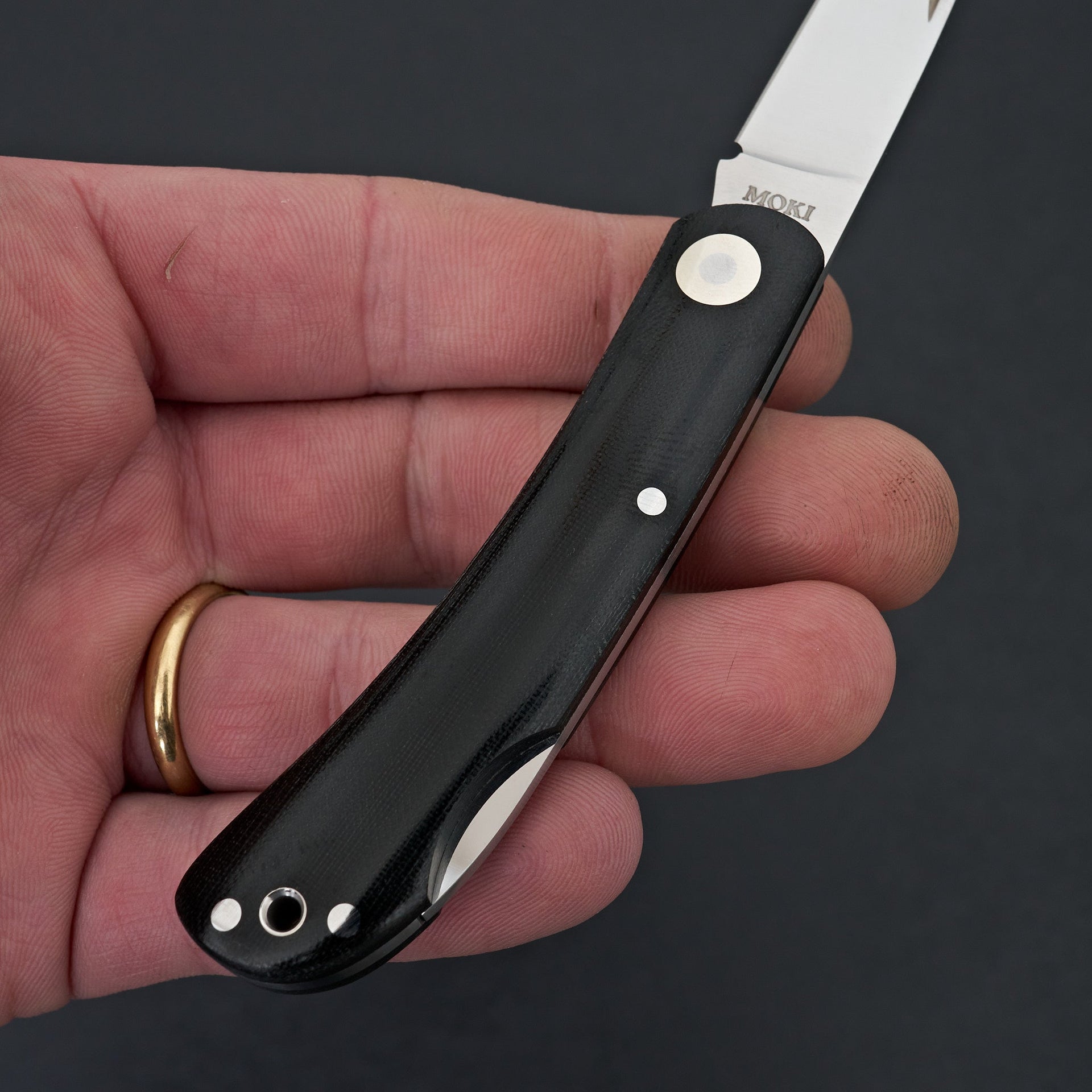 MOKI Shima Owl Folding Knife Linen Micarta Handle (Medium)-Knife-Carbon Knife Co-Carbon Knife Co