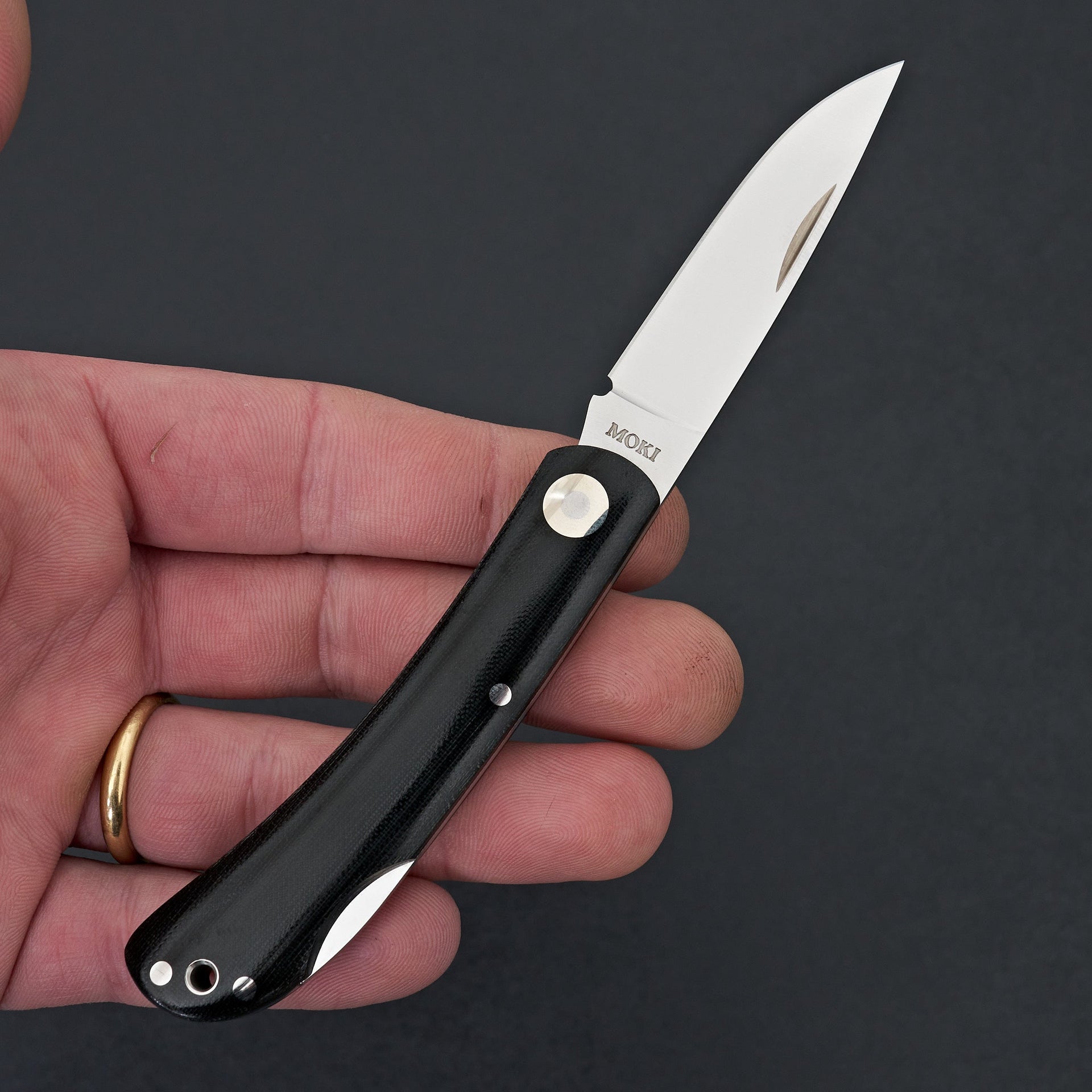 MOKI Shima Owl Folding Knife Linen Micarta Handle (Medium)-Knife-Carbon Knife Co-Carbon Knife Co