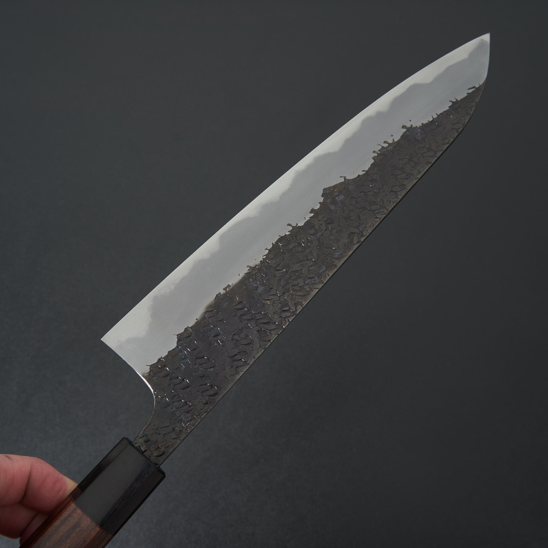 Manaka Hamono Kisuke Blue #1 Kurouchi Tsuchime Gyuto 240mm-Knife-Manaka Hamono-Carbon Knife Co
