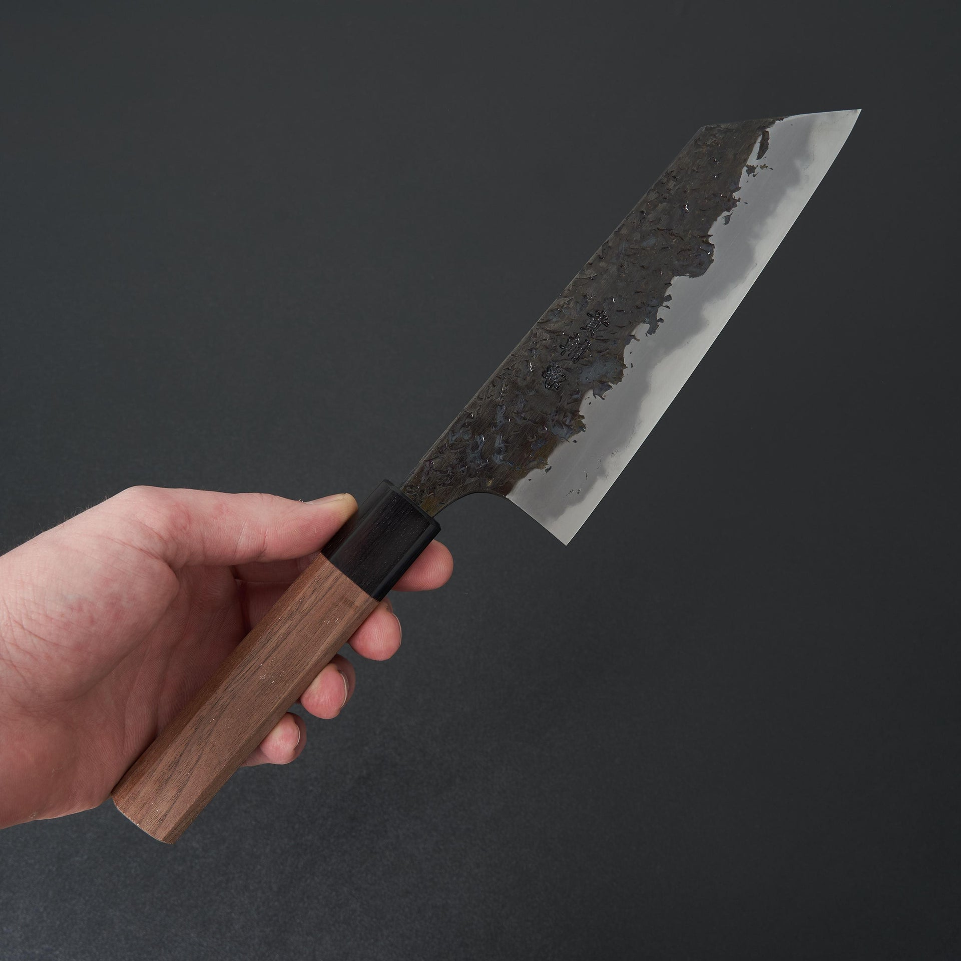 Manaka Hamono Kisuke Blue #2 Kurouchi Tsuchime Bunka 165mm-Knife-Manaka Hamono-Carbon Knife Co