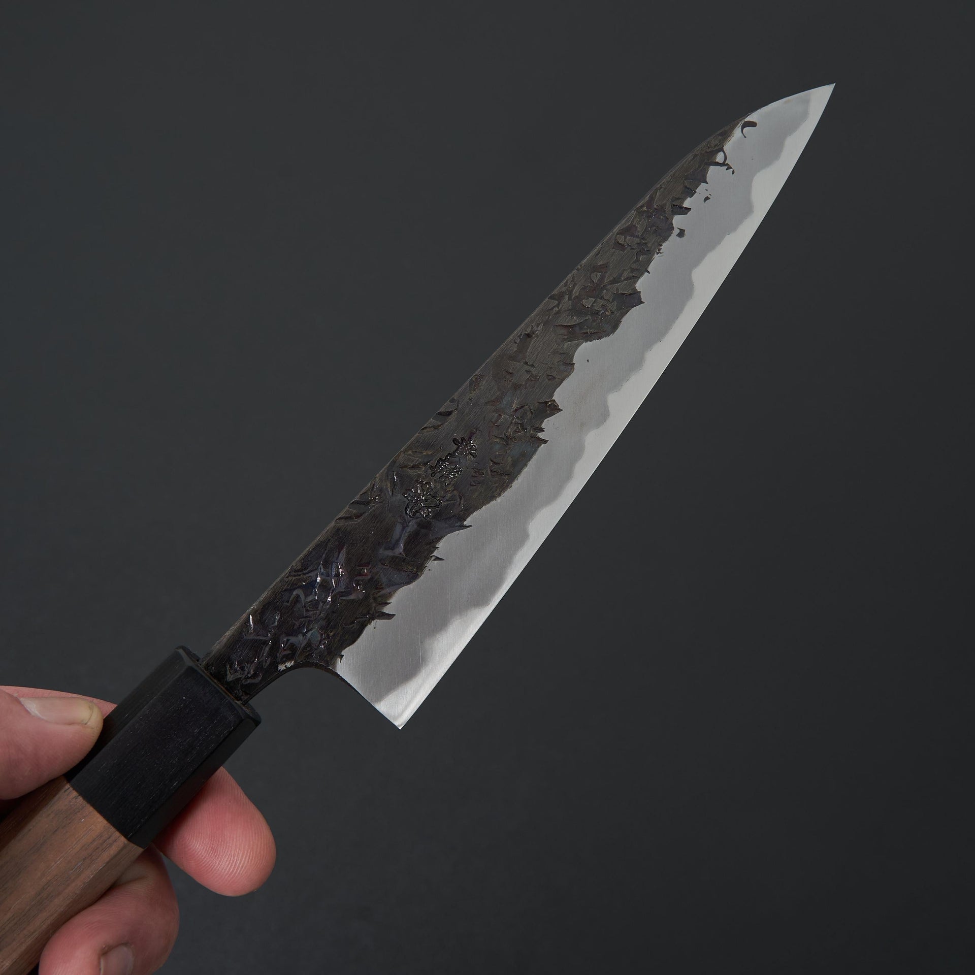 Manaka Hamono Kisuke Blue #2 Kurouchi Tsuchime Petty 150mm-Knife-Manaka Hamono-Carbon Knife Co