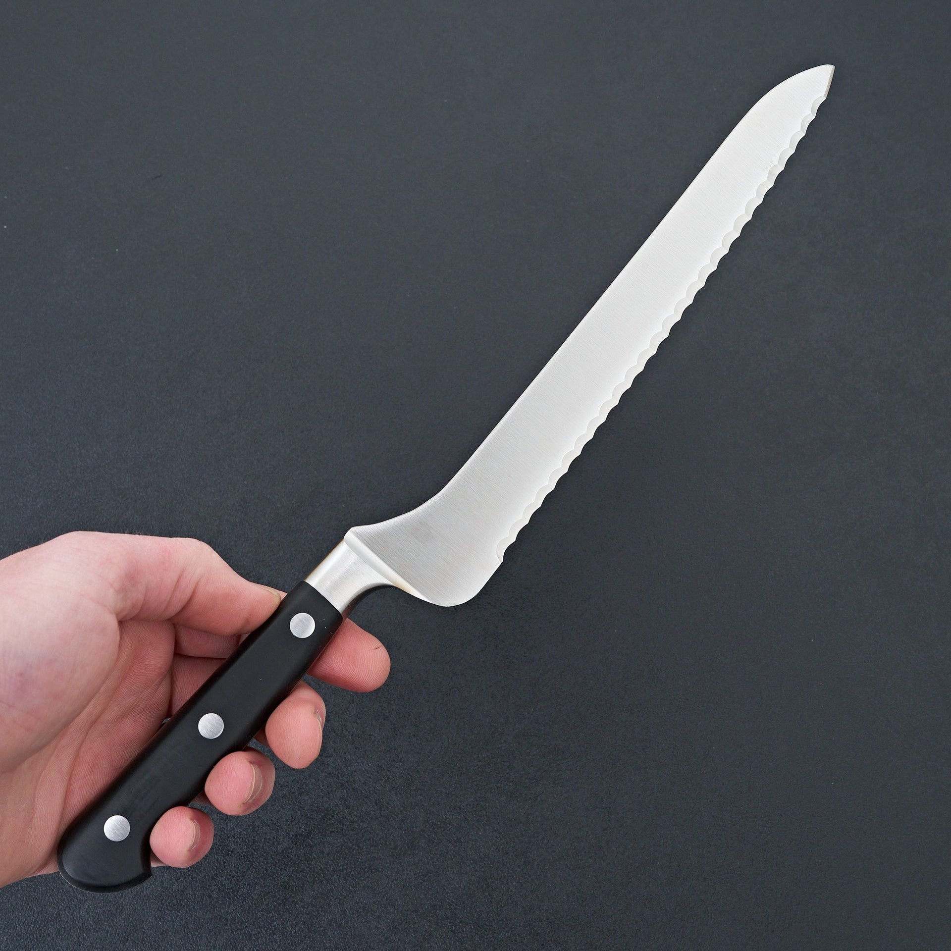 Messermeister Meridian Elite 8" Scalloped Offset Knife-Knife-Messermeister-Carbon Knife Co