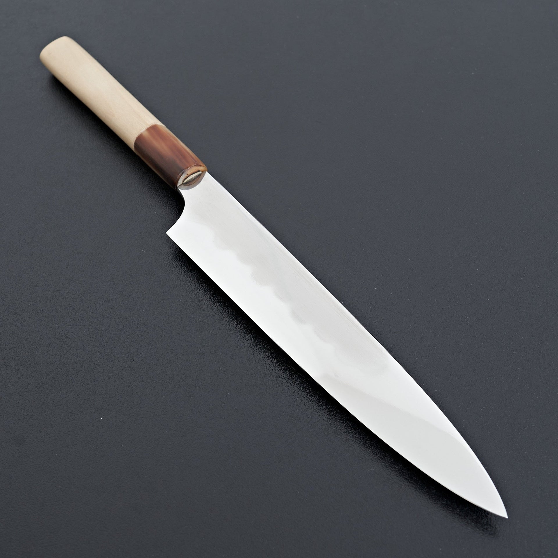 Mizuno Tanrenjo Akitada Honyaki DX Blue #2 Petty 180mm-Knife-Mizuno Tanrenjo-Carbon Knife Co