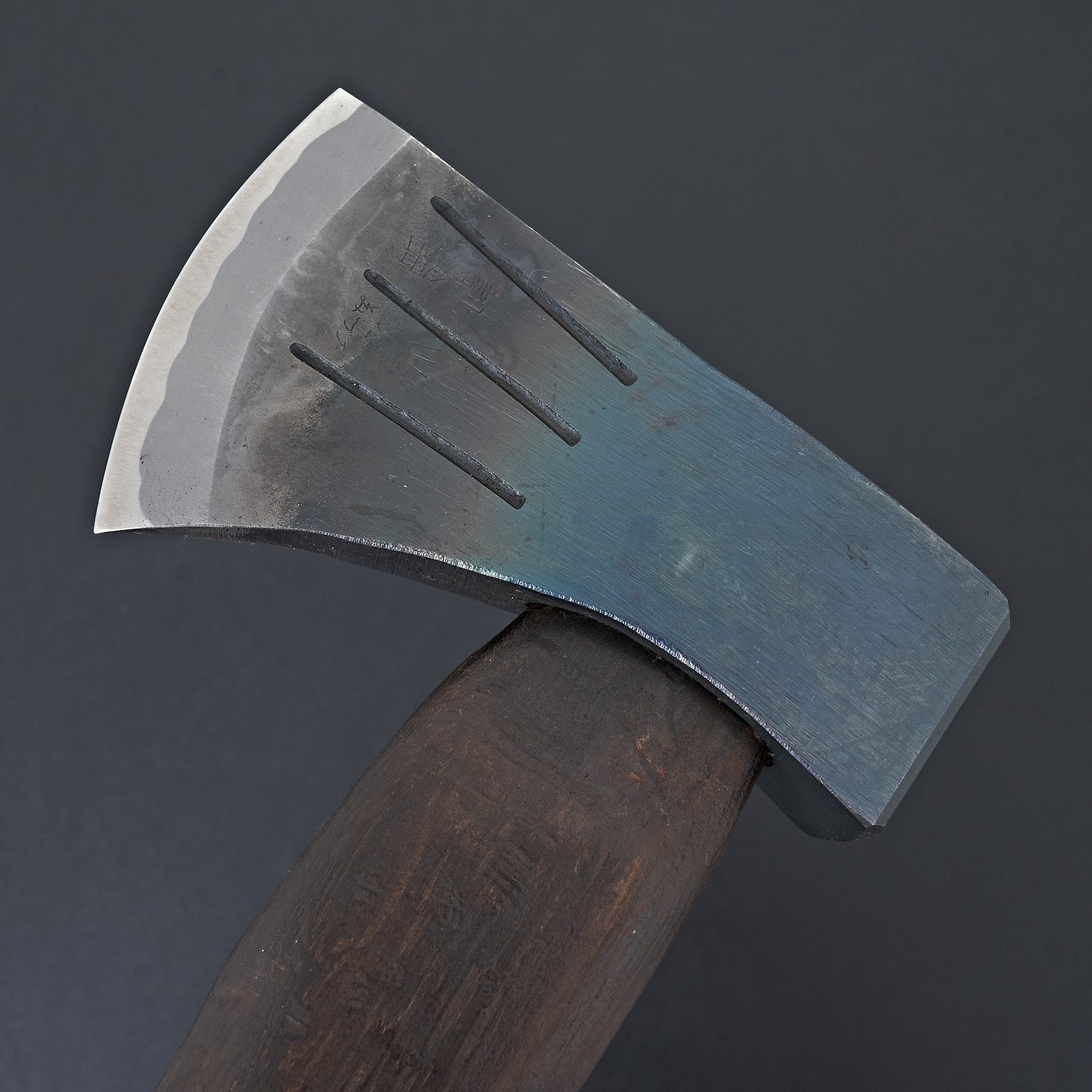 Mizuno Warikomi Axe 450g Burnt Oak Handle (Curved)-Knife-Hitohira-Carbon Knife Co