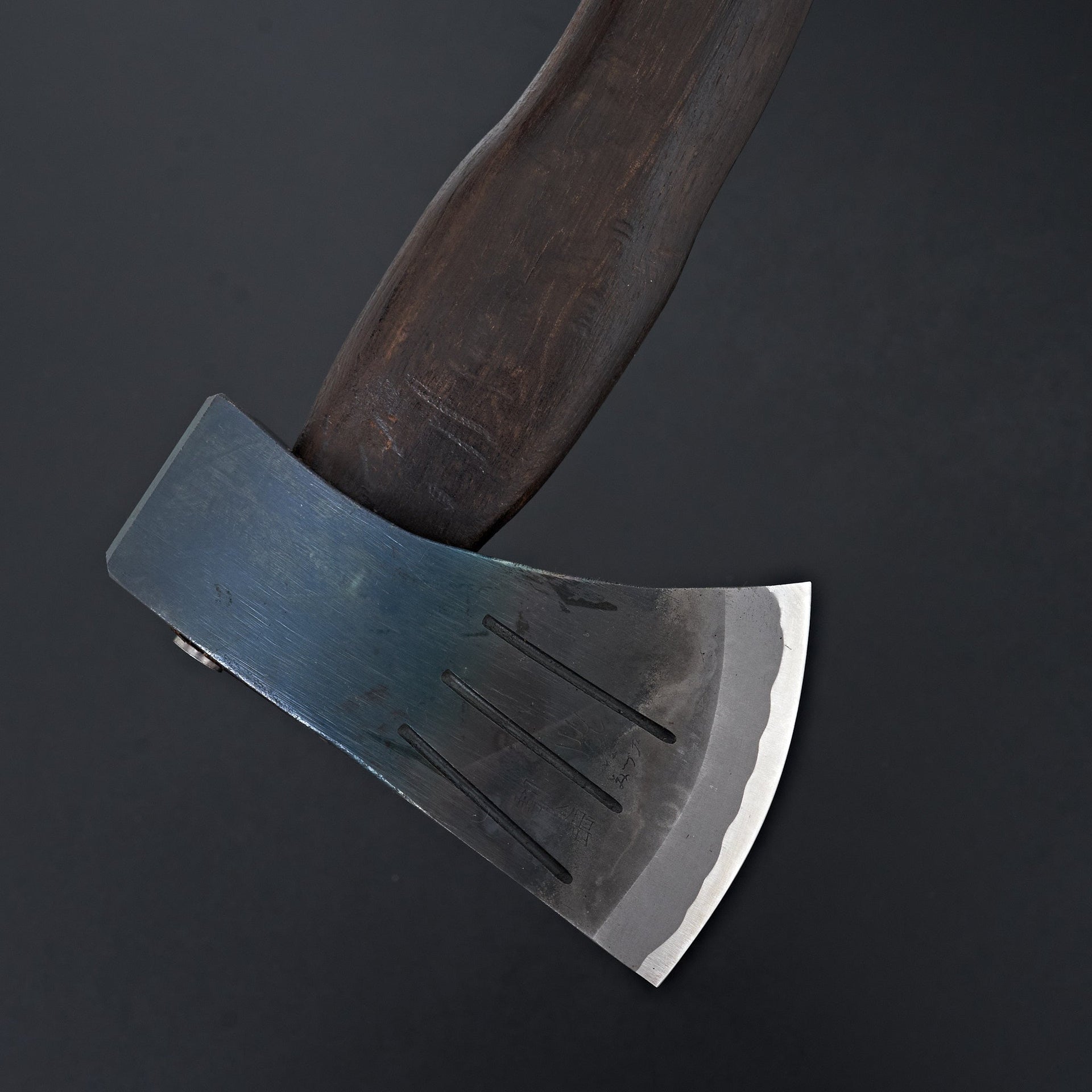 Mizuno Warikomi Axe 450g Burnt Oak Handle (Curved)-Knife-Hitohira-Carbon Knife Co
