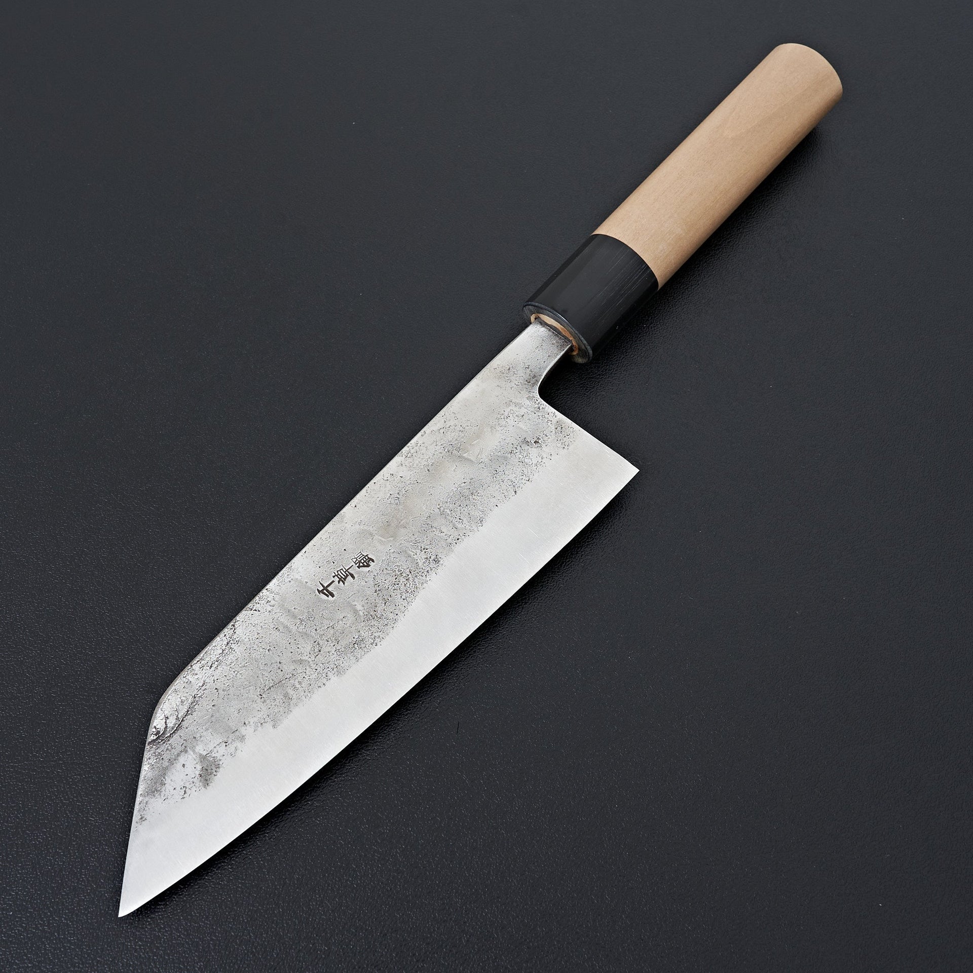 Morihei Hisamoto Blue Super Tsuchime Stainless Clad Bunka 165mm Ho Wood Handle-Knife-Hitohira-Carbon Knife Co