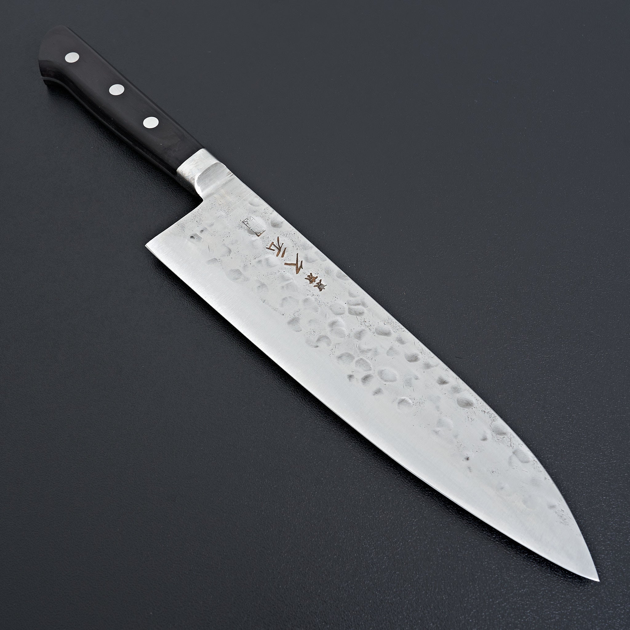 KEI様  28 Morihei Hisamoto White #1 Tsuchime Stainless Clad Gyuto 210mm Pakka Ha