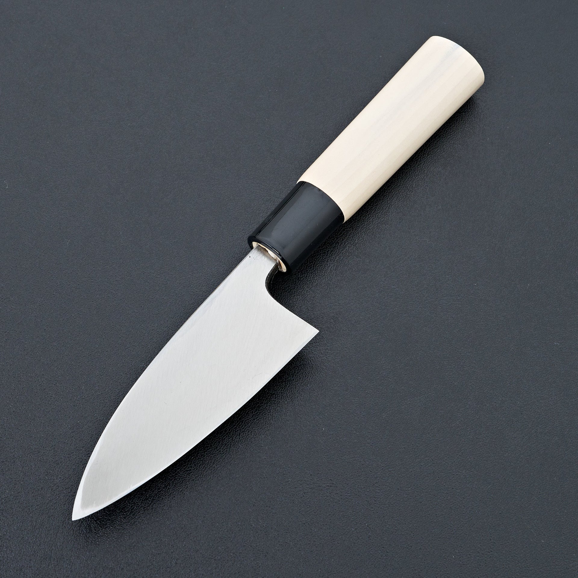 Morihei Yoshitomo Deba 105mm Poplar Handle-Knife-Hitohira-Carbon Knife Co