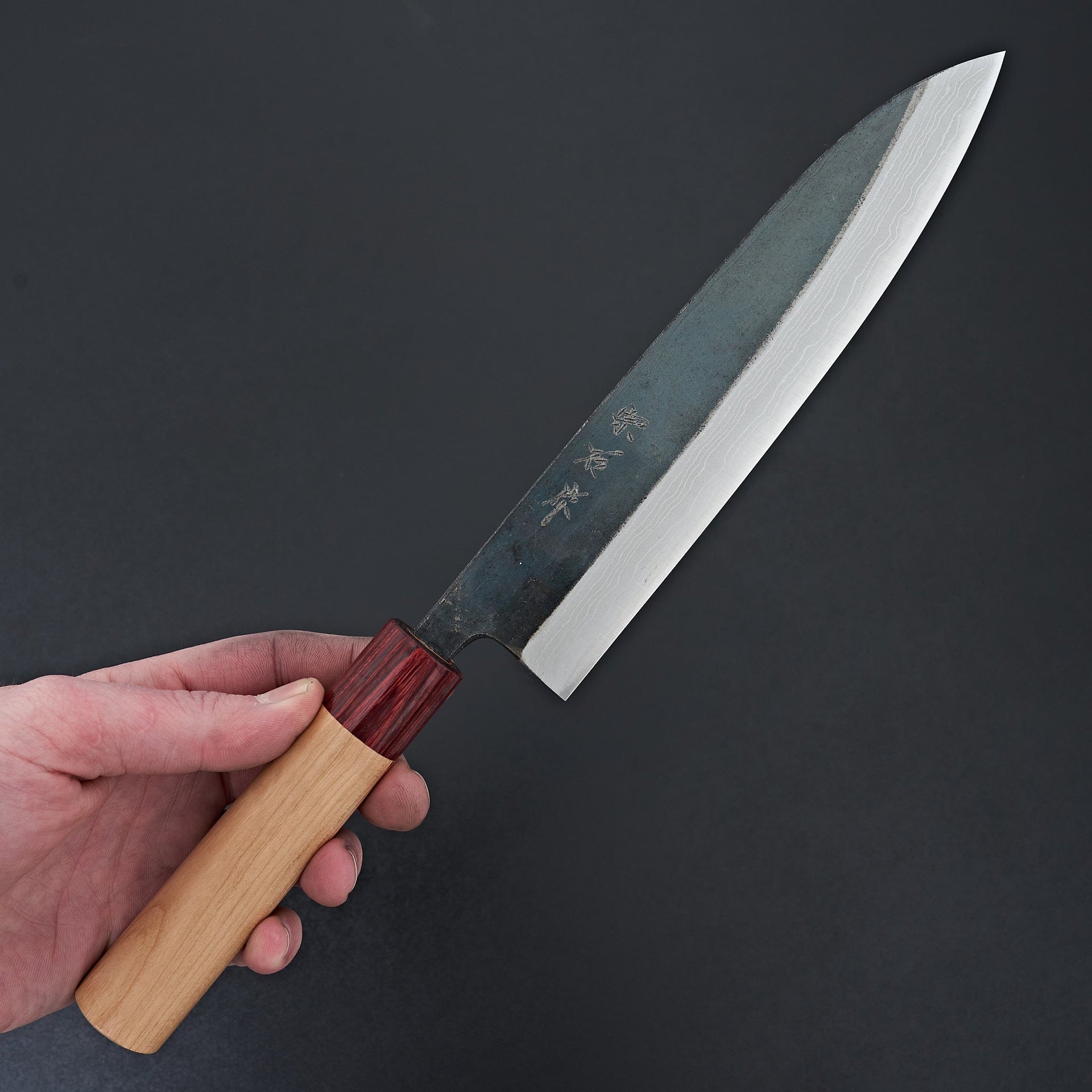 Muneishi Blue #2 Damascus Gyuto 210mm-Knife-Muneishi-Carbon Knife Co