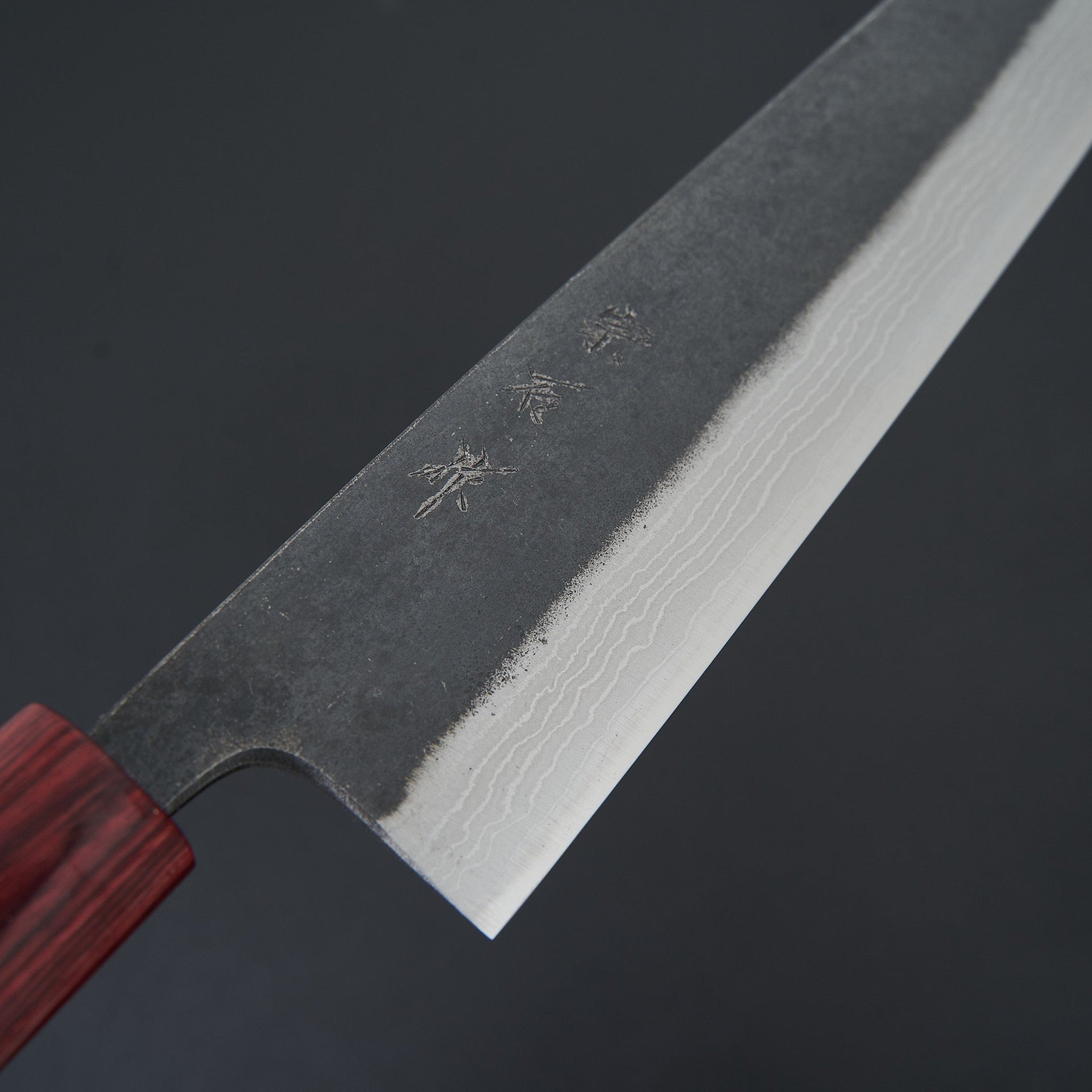 Muneishi Blue #2 Damascus Kiritsuke Gyuto 240mm-Knife-Muneishi-Carbon Knife Co