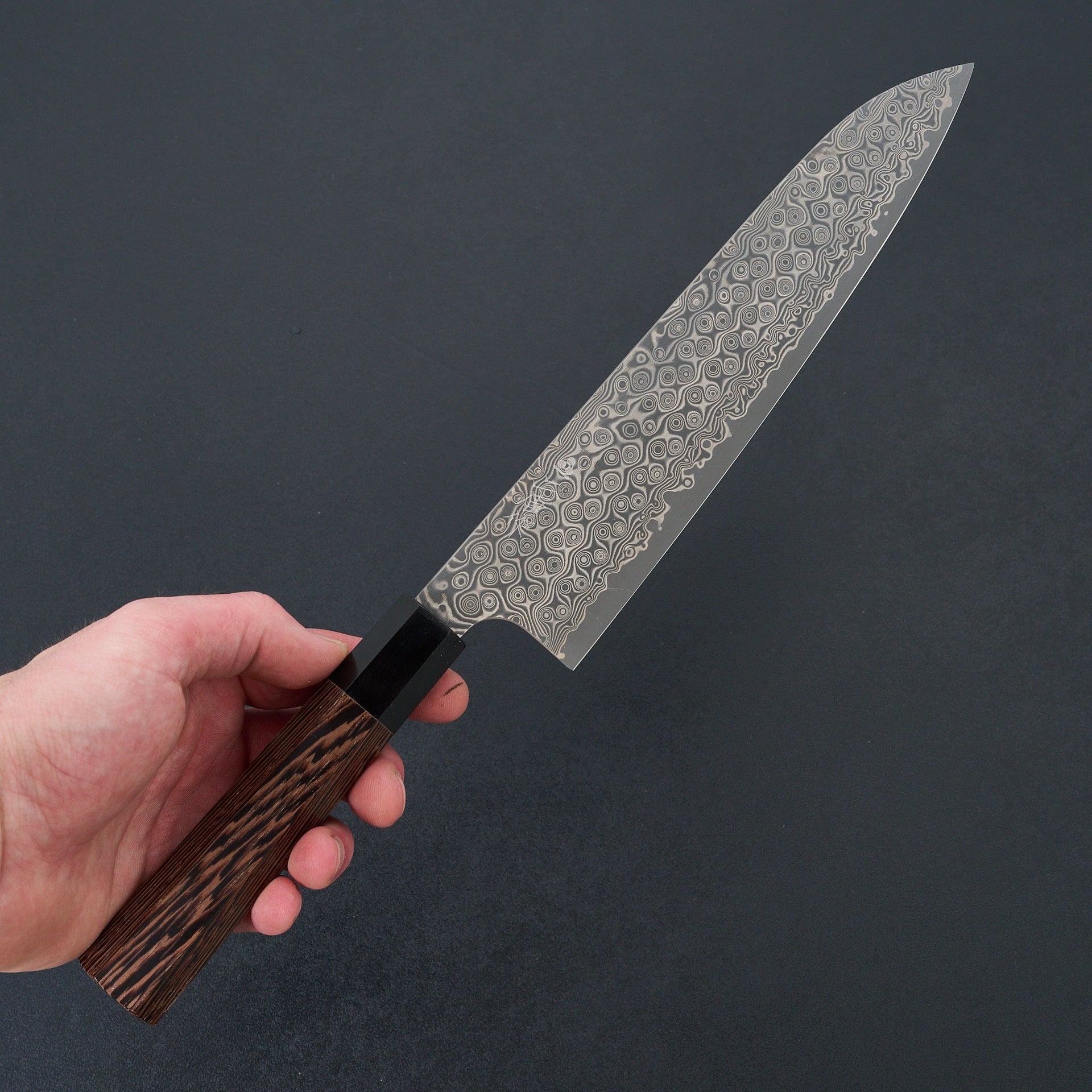 Nigara Hamono Anmon SG2 Damascus Gyuto 240mm-Knife-Handk-Carbon Knife Co