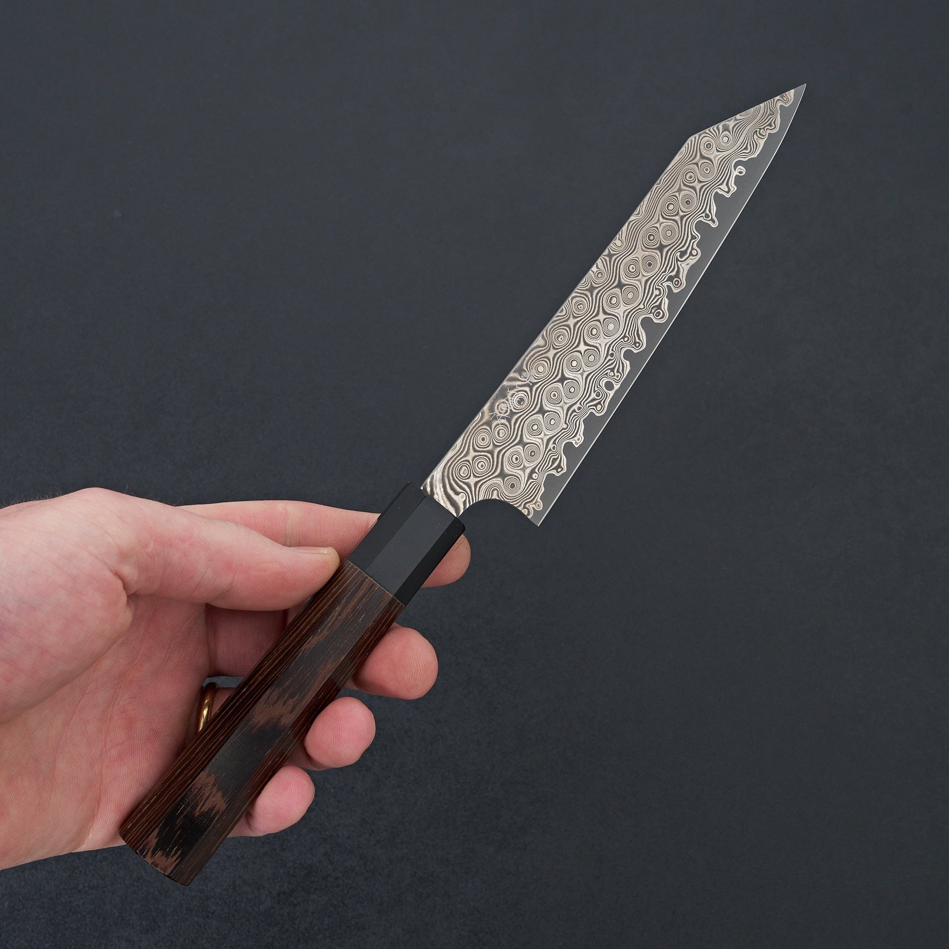 Nigara Hamono Anmon SG2 Damascus Kiritsuke Petty 150mm-Knife-Handk-Carbon Knife Co