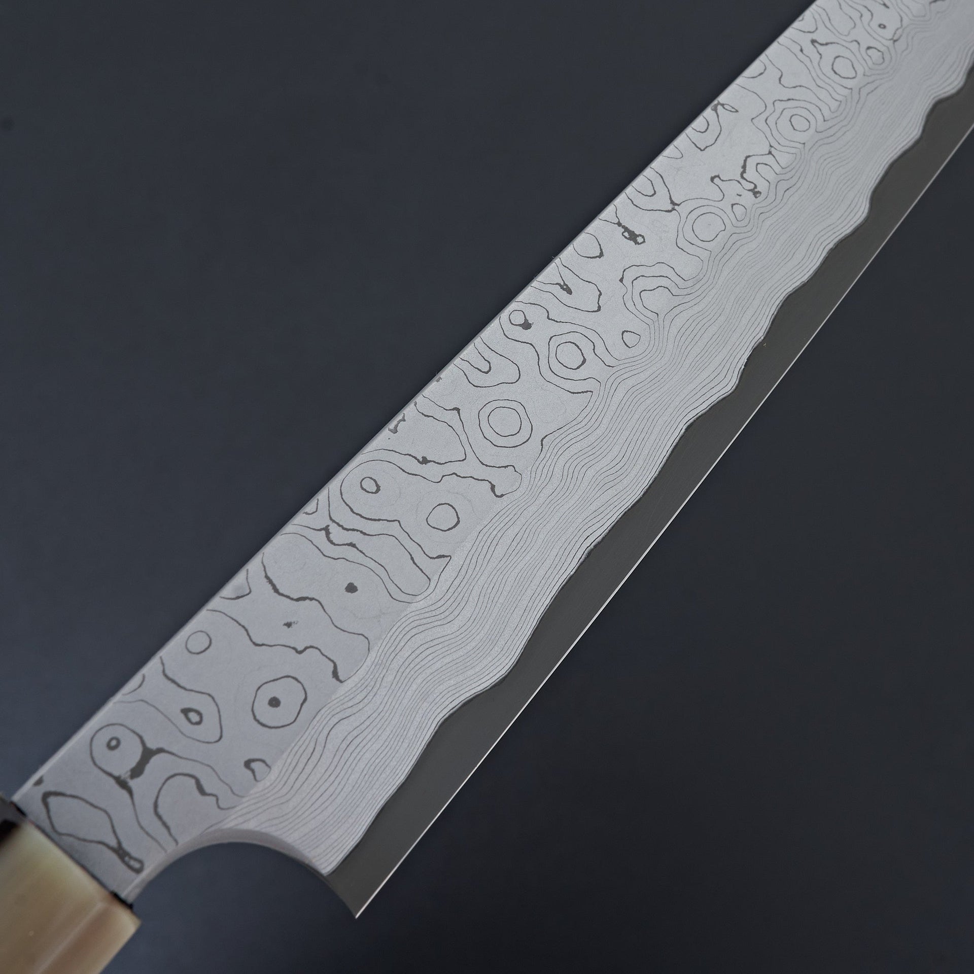 Nigara Hamono Blue 2 Kurozome Damascus Yanagiba 270mm-Knife-Handk-Carbon Knife Co