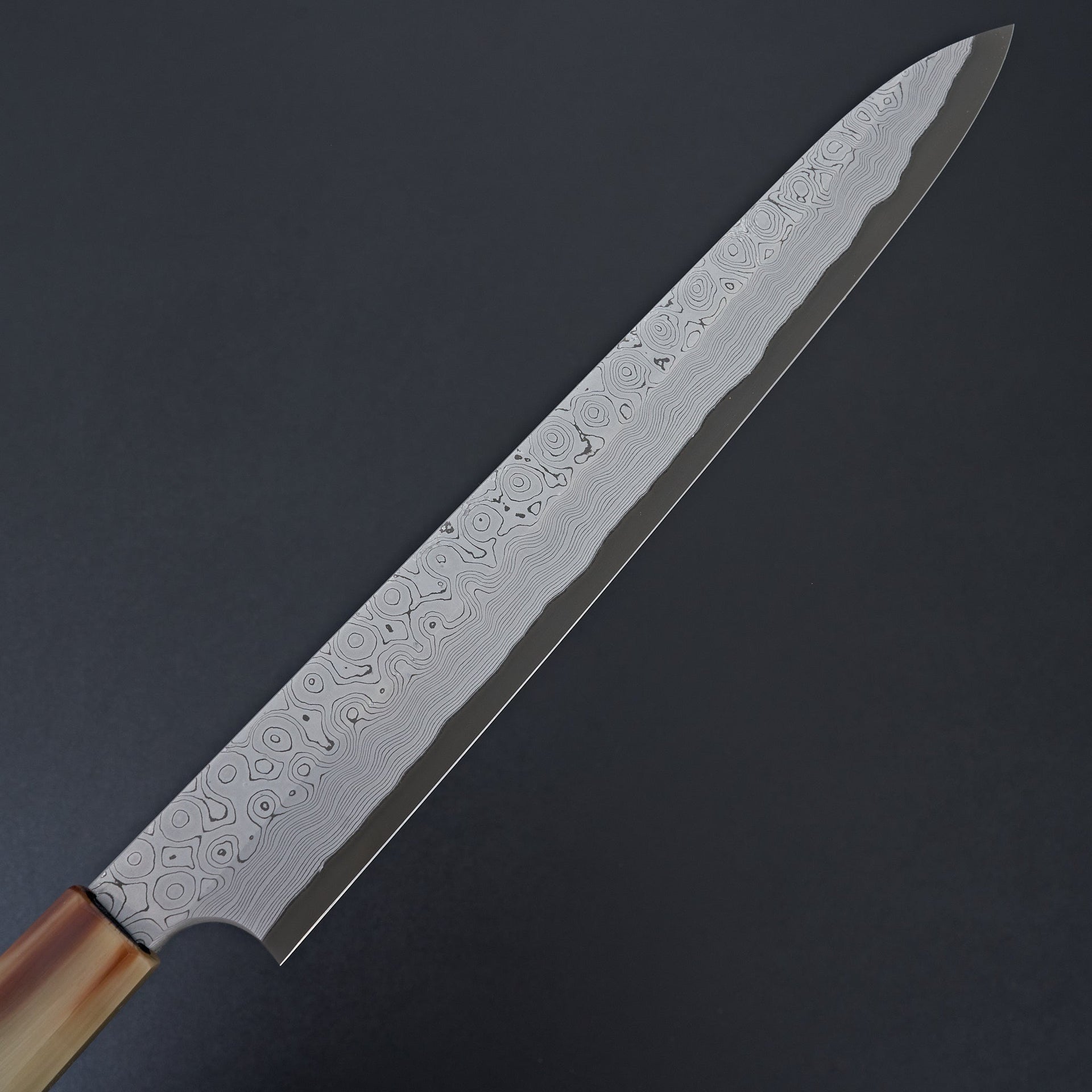 Nigara Hamono Blue 2 Kurozome Damascus Yanagiba 300mm-Knife-Handk-Carbon Knife Co