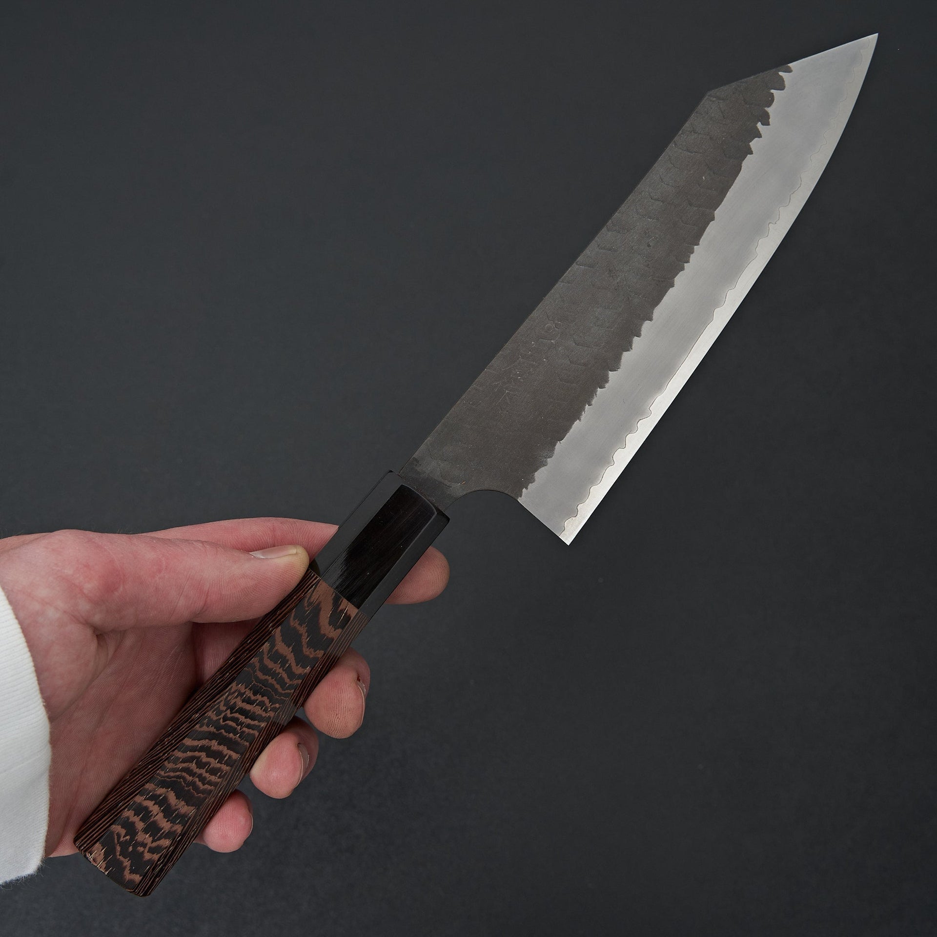 Nigara Hamono SG2 Kurouchi Tsuchime Bunka 180mm-Knife-Handk-Carbon Knife Co