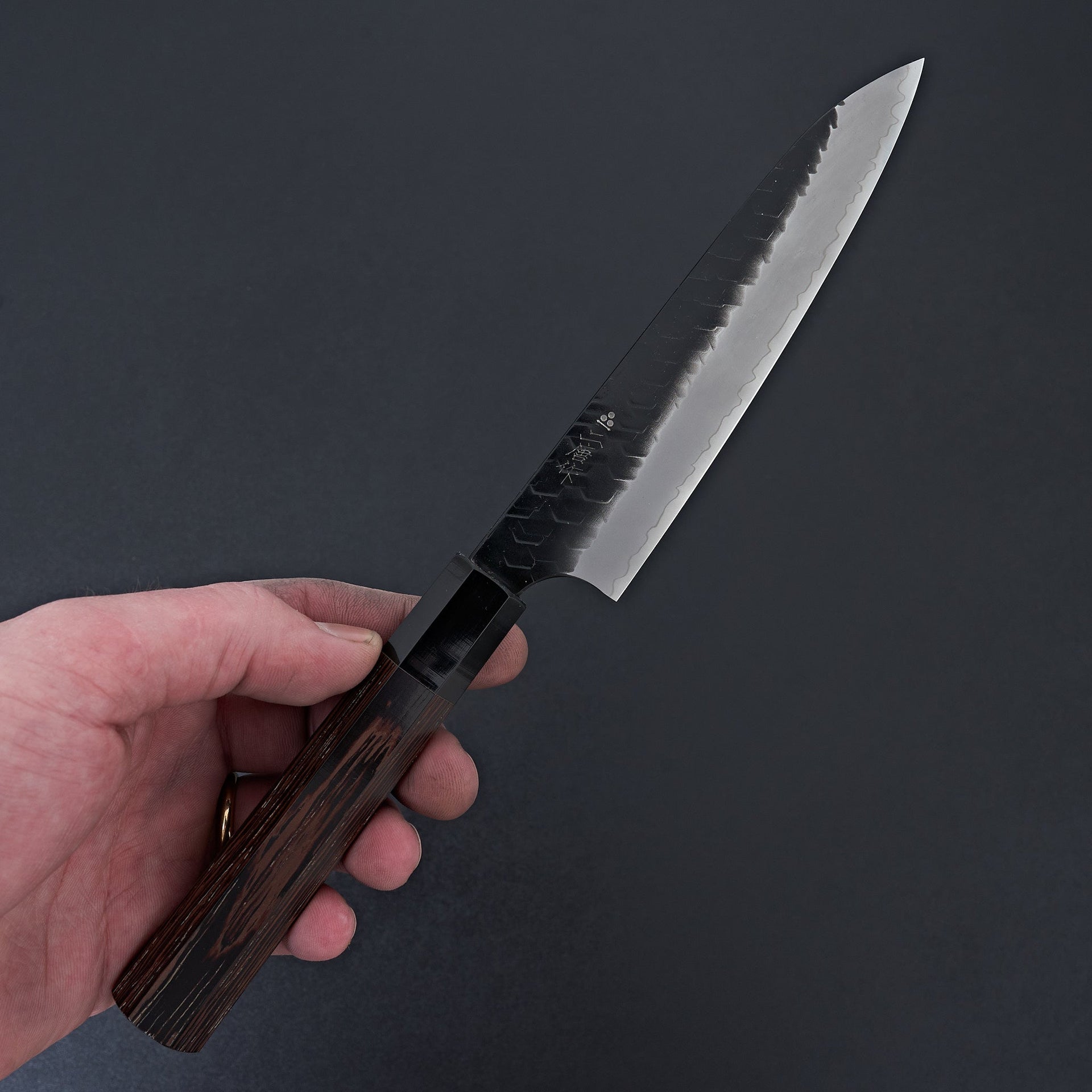 Nigara Hamono SG2 Kurouchi Tsuchime Petty 150mm-Knife-Handk-Carbon Knife Co