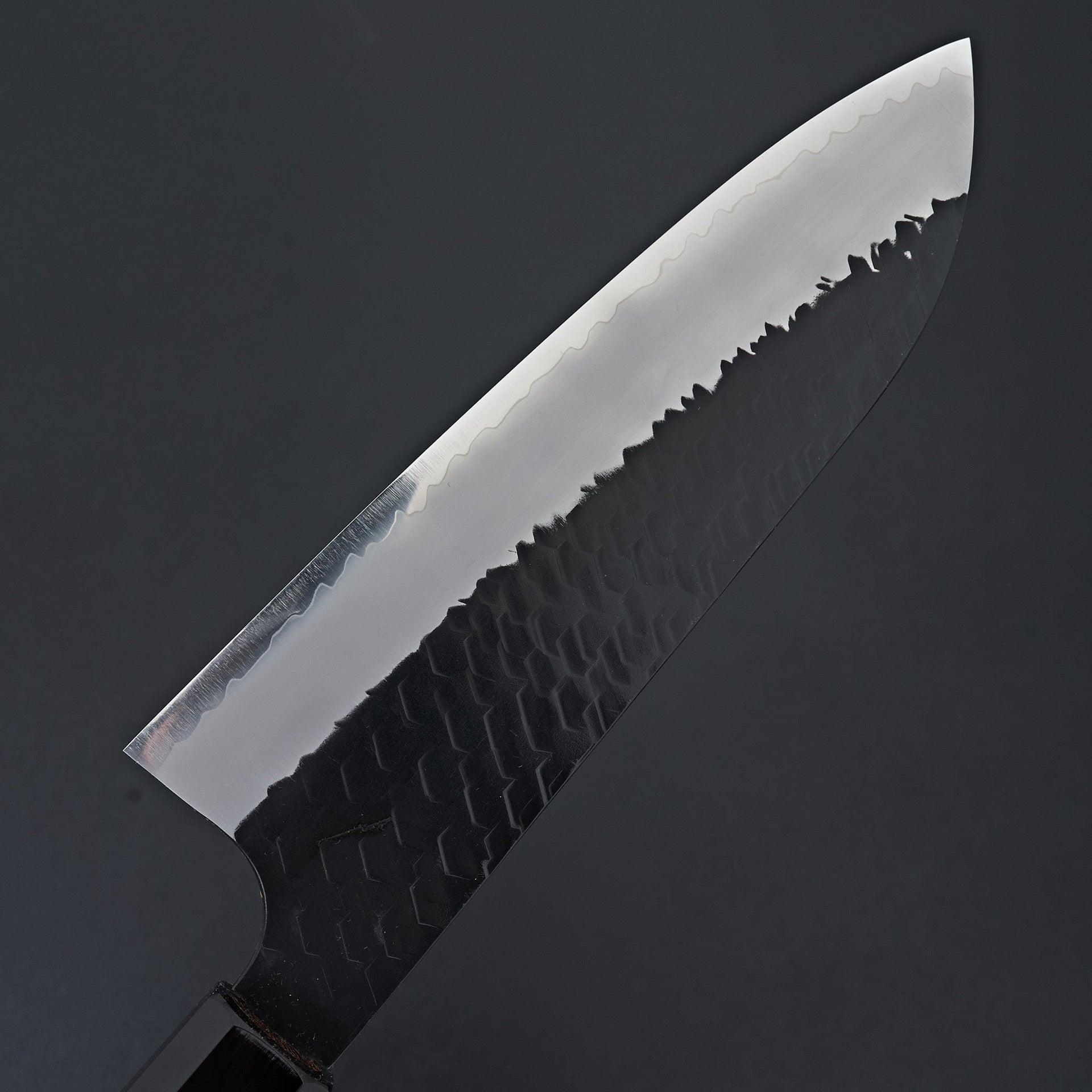 Nigara Hamono SG2 Kurouchi Tsuchime Santoku 180mm-Knife-Handk-Carbon Knife Co