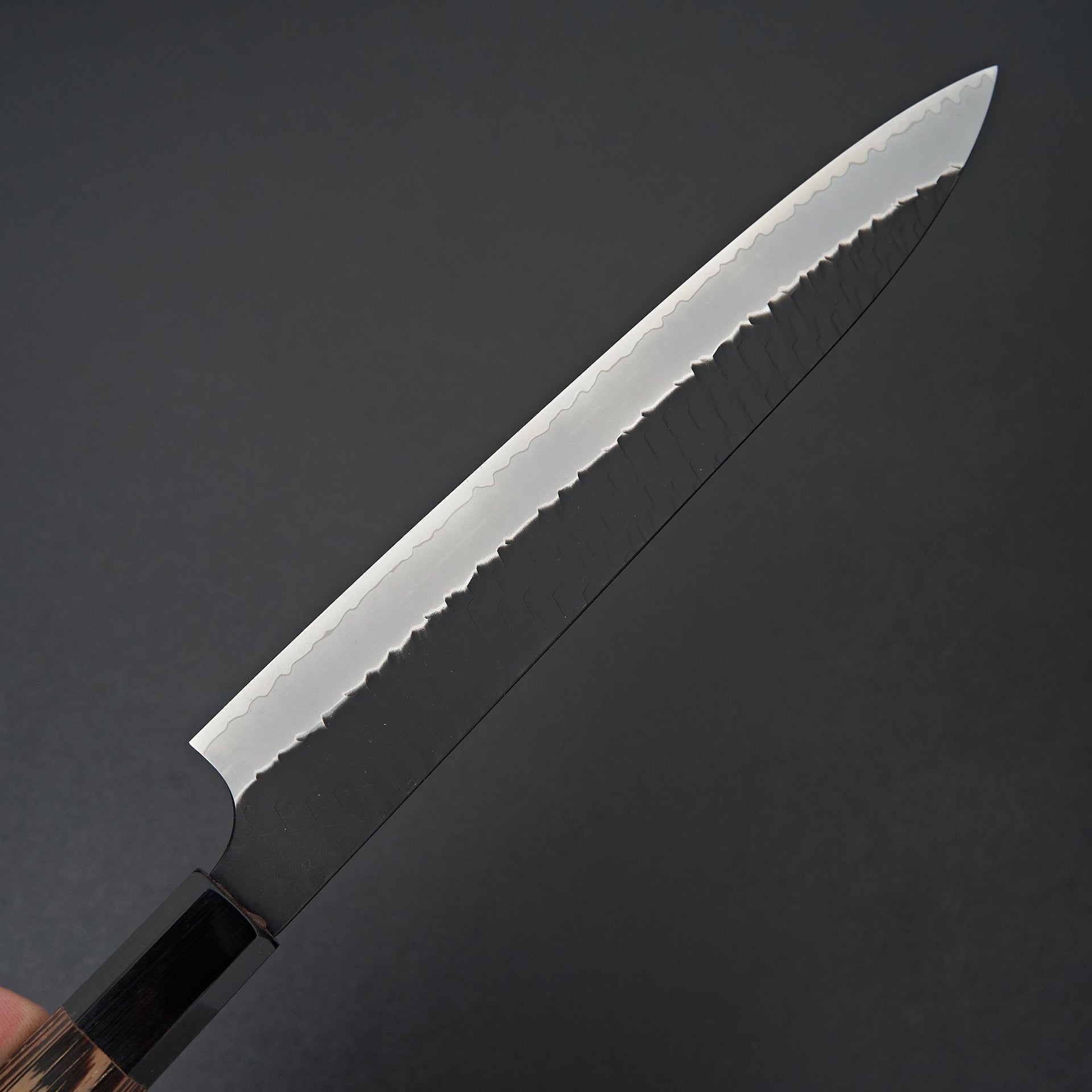 Nigara Hamono SG2 Kurouchi Tsuchime Sujihiki 240mm-Knife-Handk-Carbon Knife Co