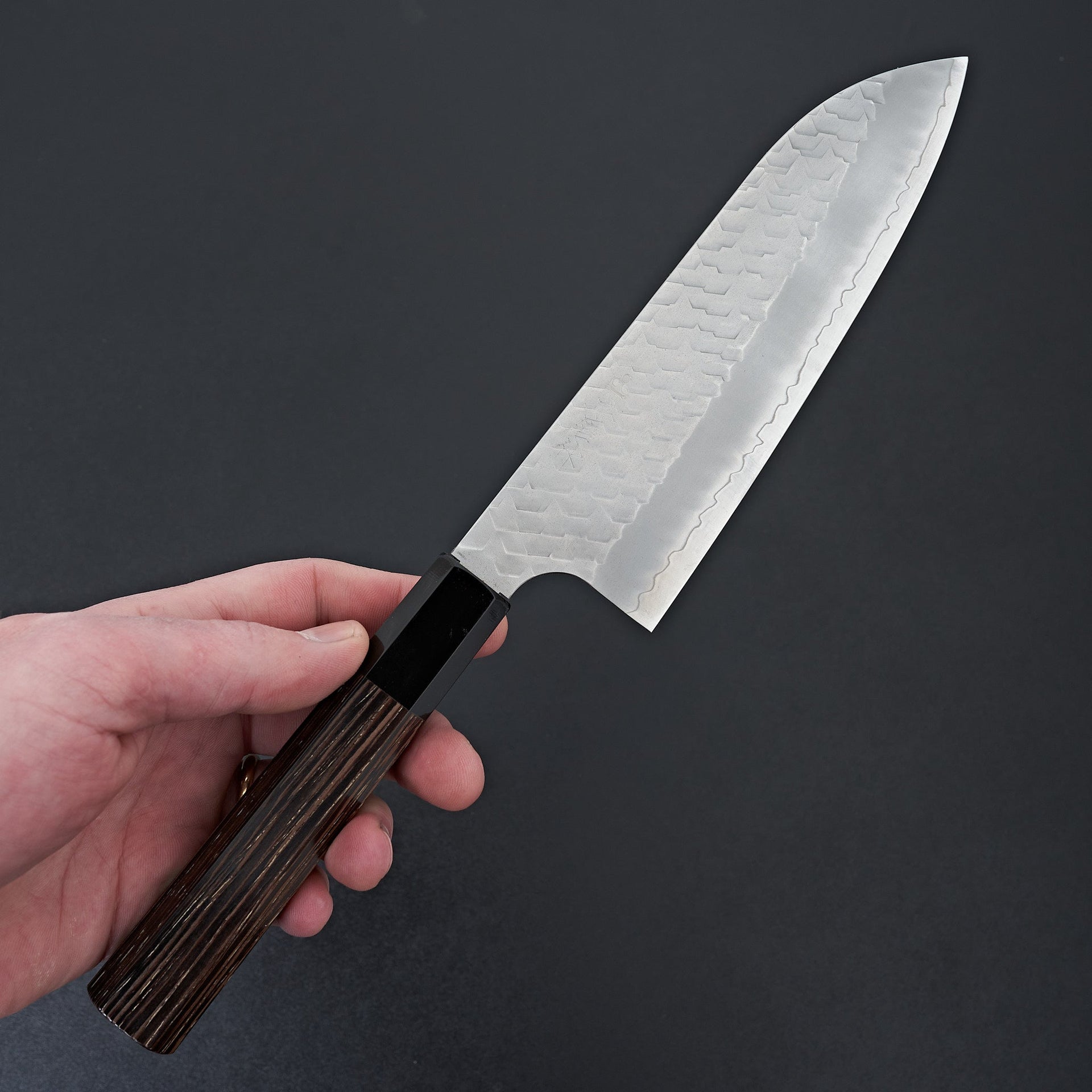 Nigara Hamono SG2 Migaki Tsuchime Santoku 180mm-Knife-Handk-Carbon Knife Co